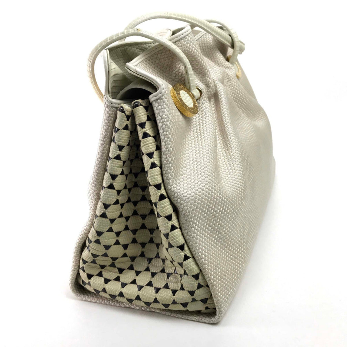 Bvlgari Beige Cloth Handbag (Pre-Owned)