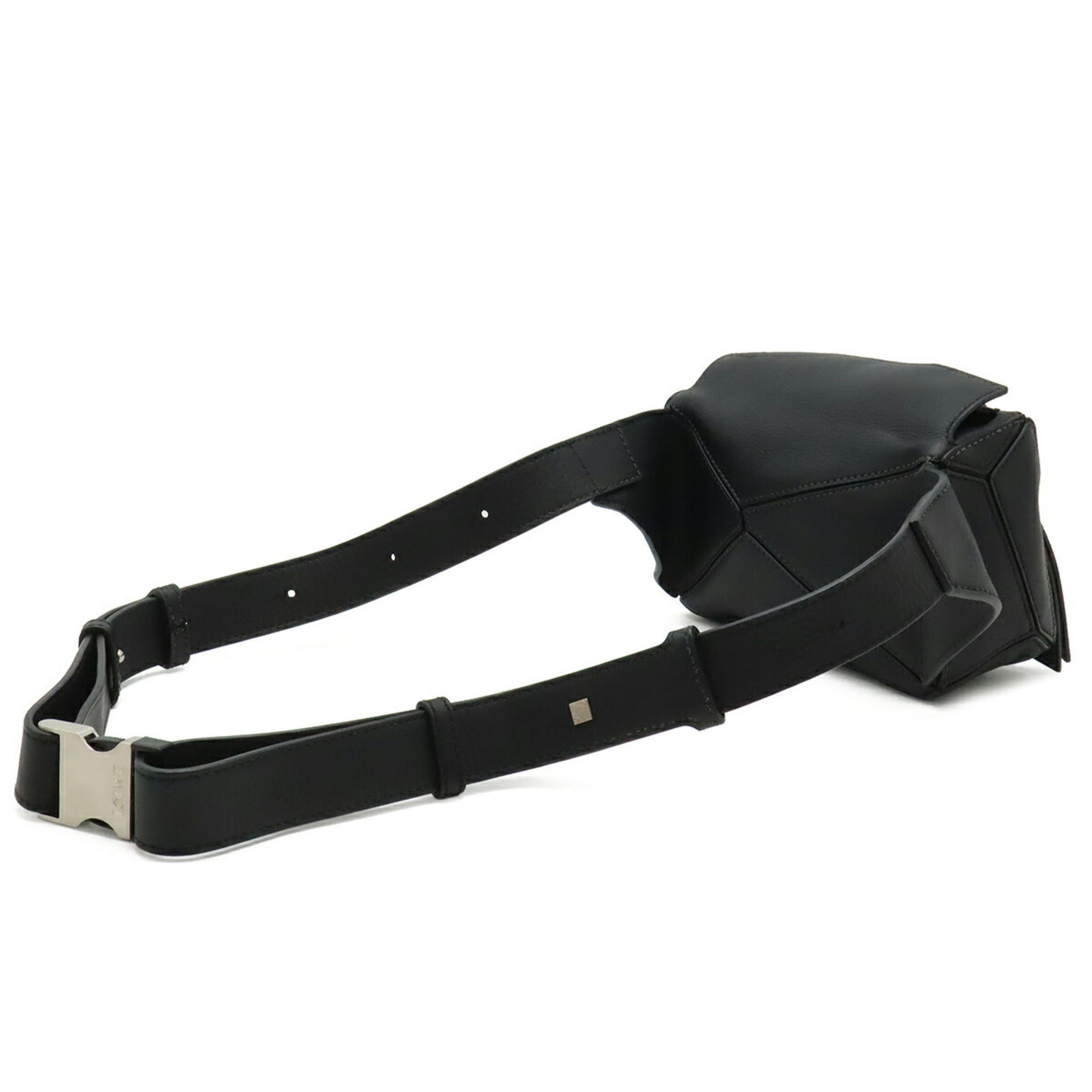 Loewe Puzzle Black Leather Shoulder Bag Sling Bag (Pre-Owned)