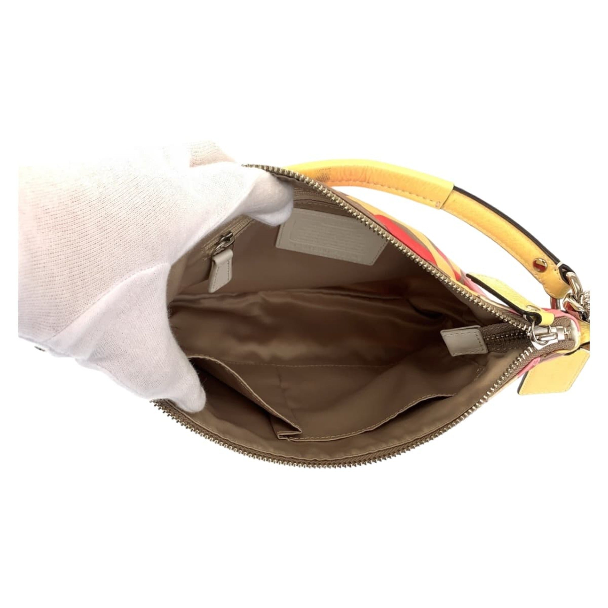 Coach Multi-Color Pink Cotton Shoulder Bag (Pre-Owned)
