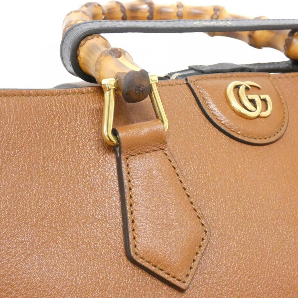 Gucci Brown Leather Handbag (Pre-Owned)