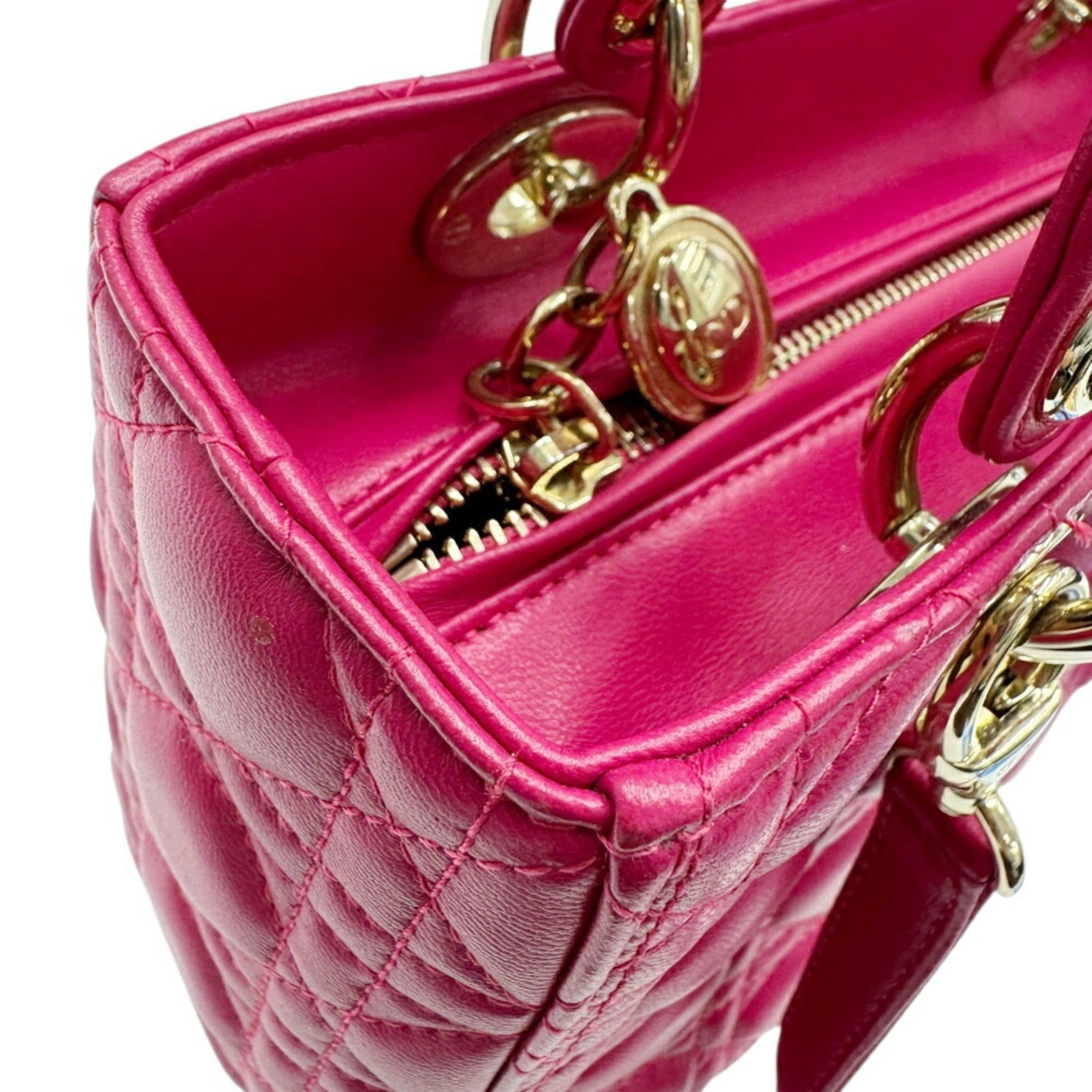 Christian Dior Pink Leather Handbag (Pre-Owned)
