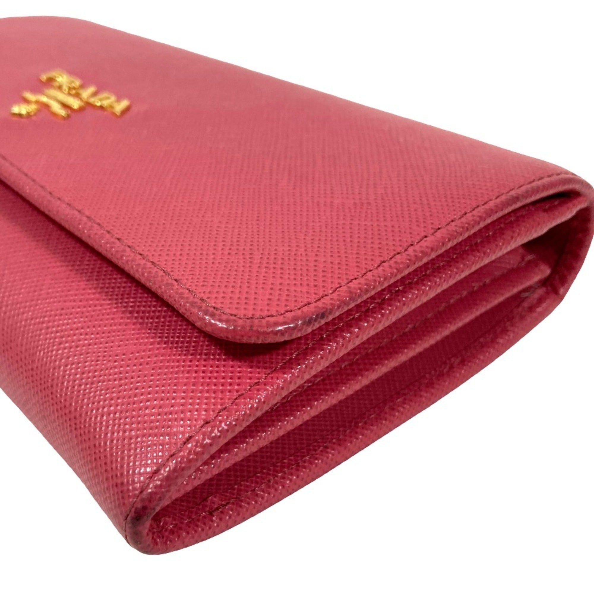 Prada Pink Saffiano Wallet (Bi-Fold) (Pre-Owned)