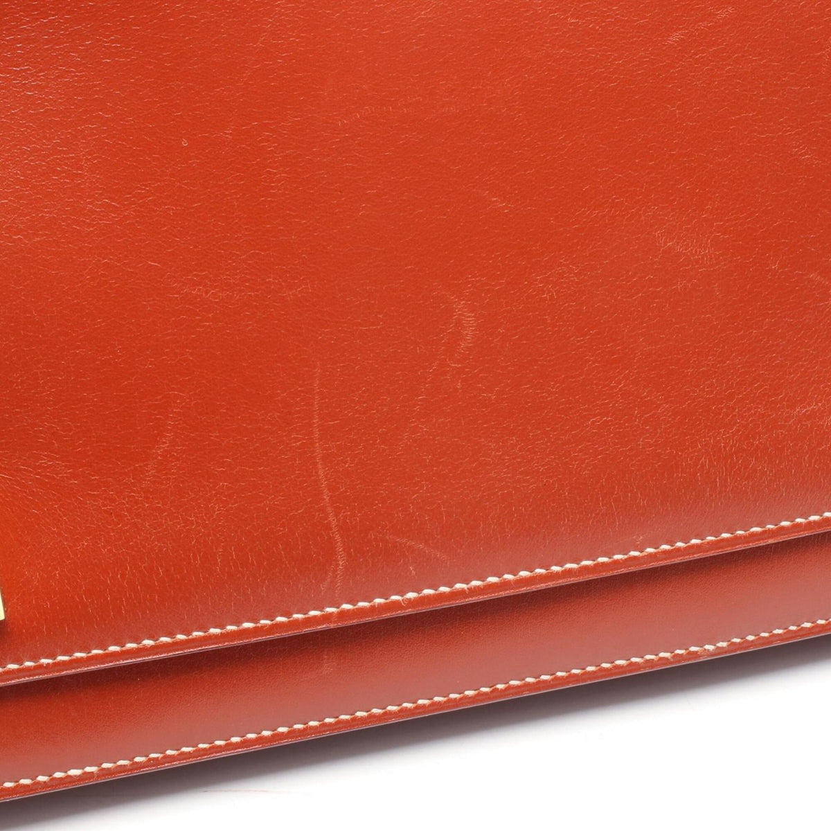 Hermes Brown Box Calf Leather Leather Handbag (Pre-Owned)
