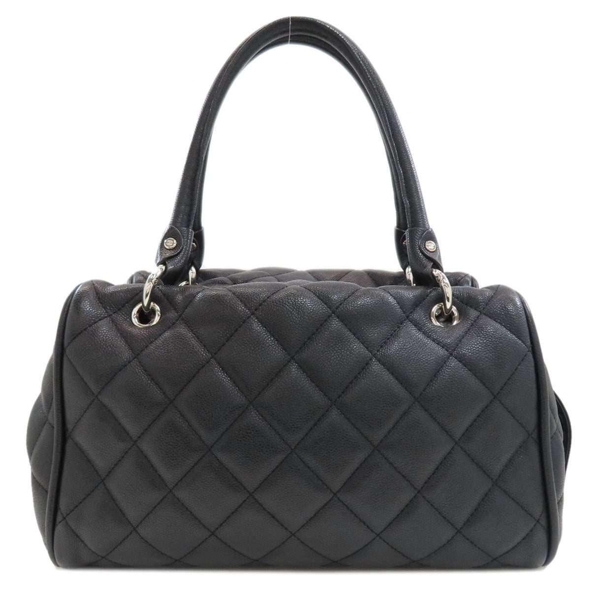 Chanel Matelasse Black Leather Tote Bag (Pre-Owned)