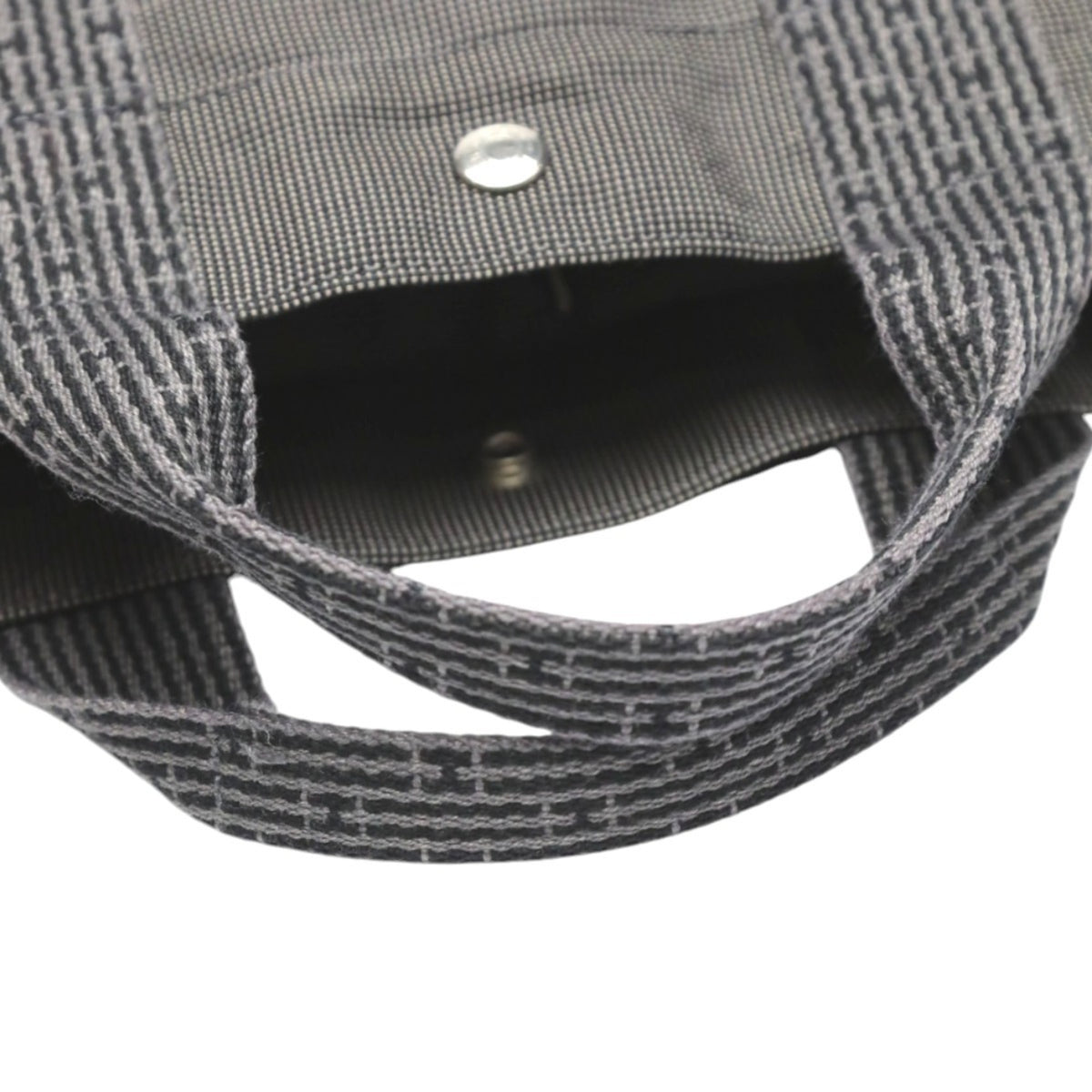 Hermes Her Line Gray Canvas Tote Bag (Pre-Owned)