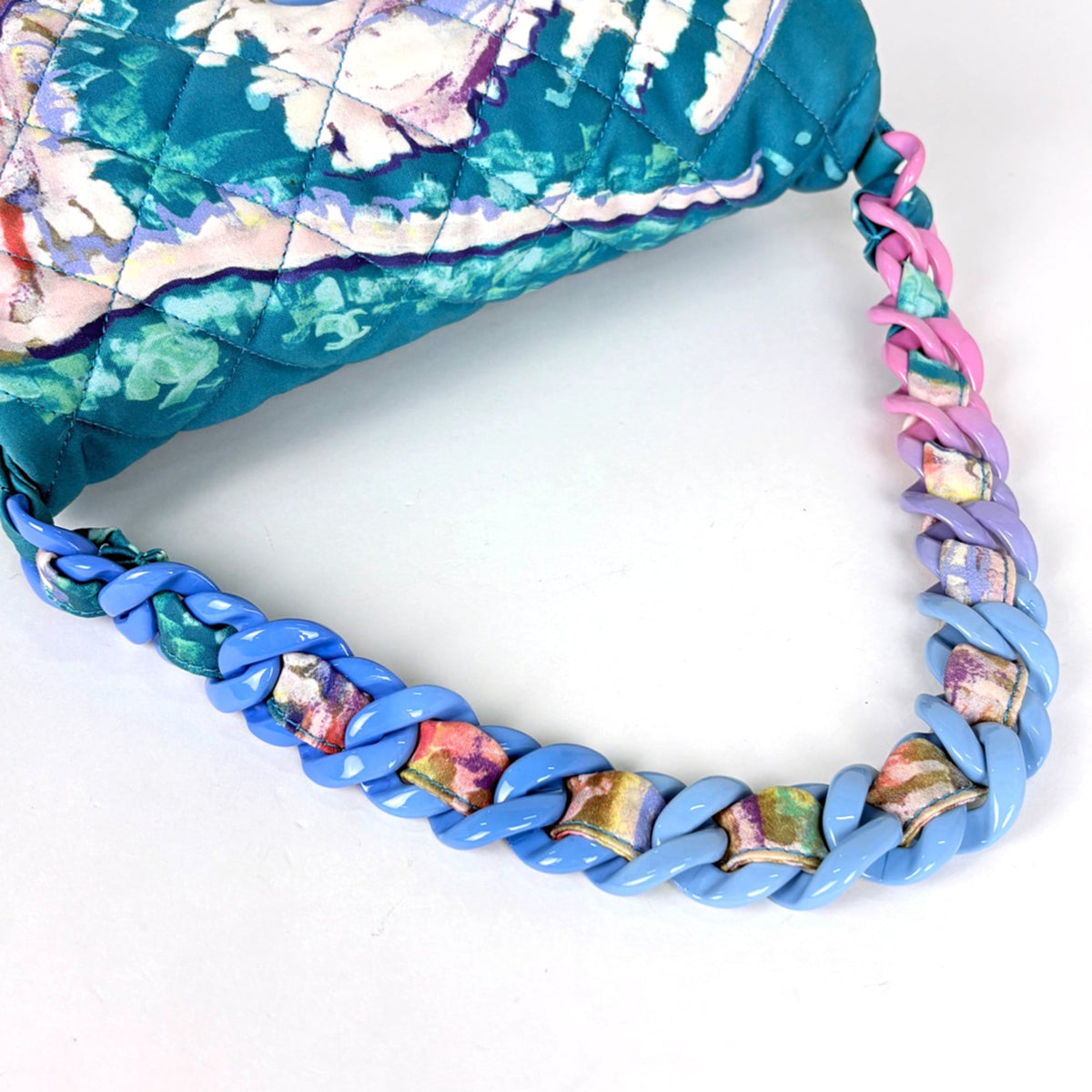 Chanel Blue Canvas Plastic Shoulder Bag (Pre-Owned)