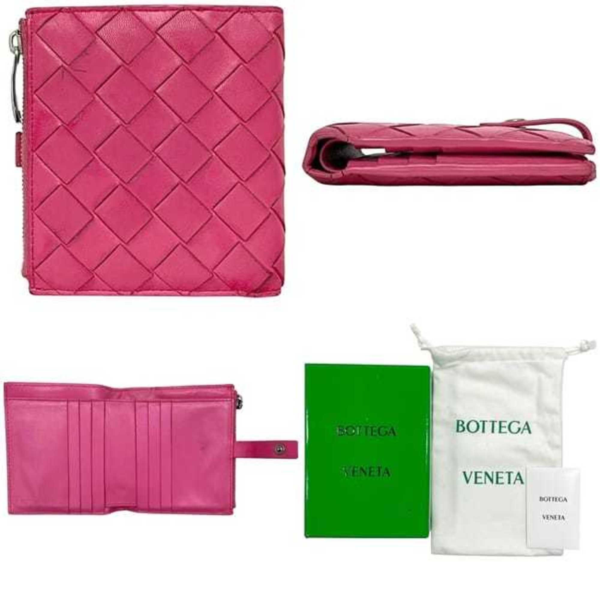 Bottega Veneta Pink Intrecciato Wallet (Bi-Fold) (Pre-Owned)
