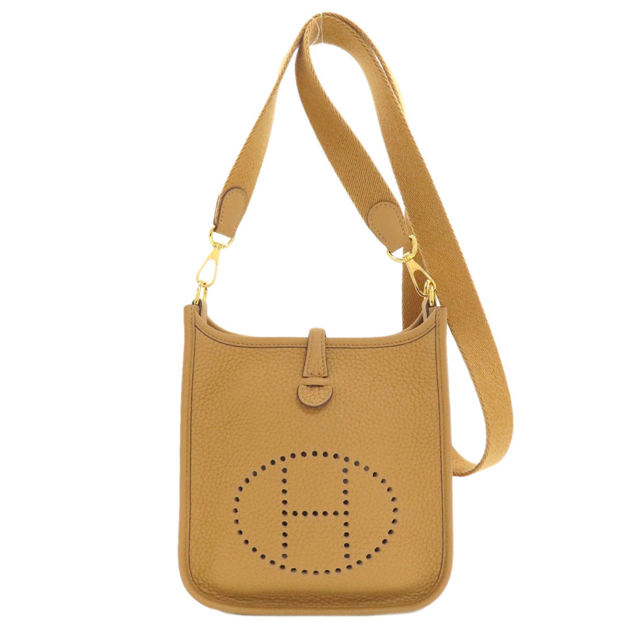 Hermes Light Brown Leather Shoulder Bag (Pre-Owned)