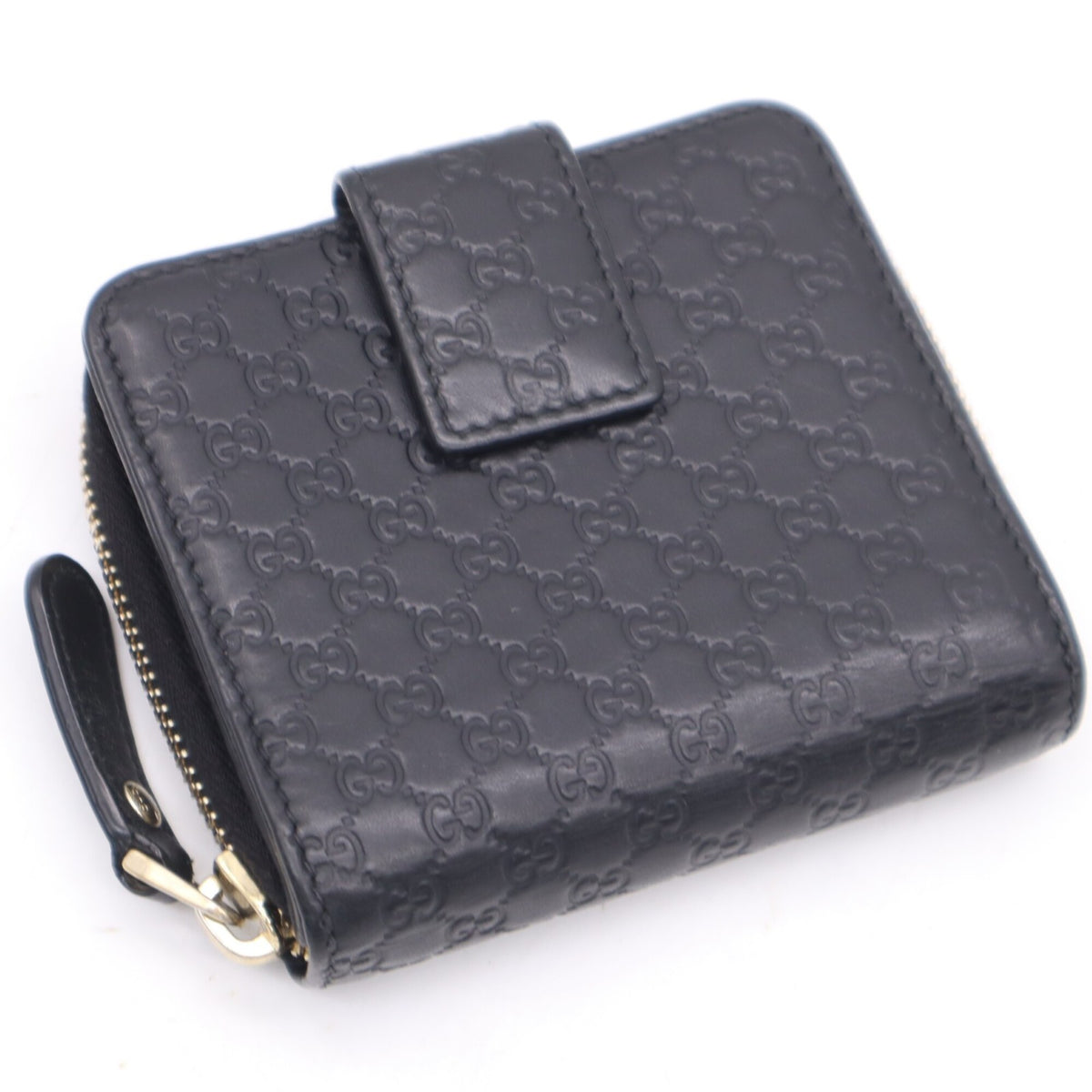 Gucci Microguccissima Black Leather Wallet (Bi-Fold) (Pre-Owned)