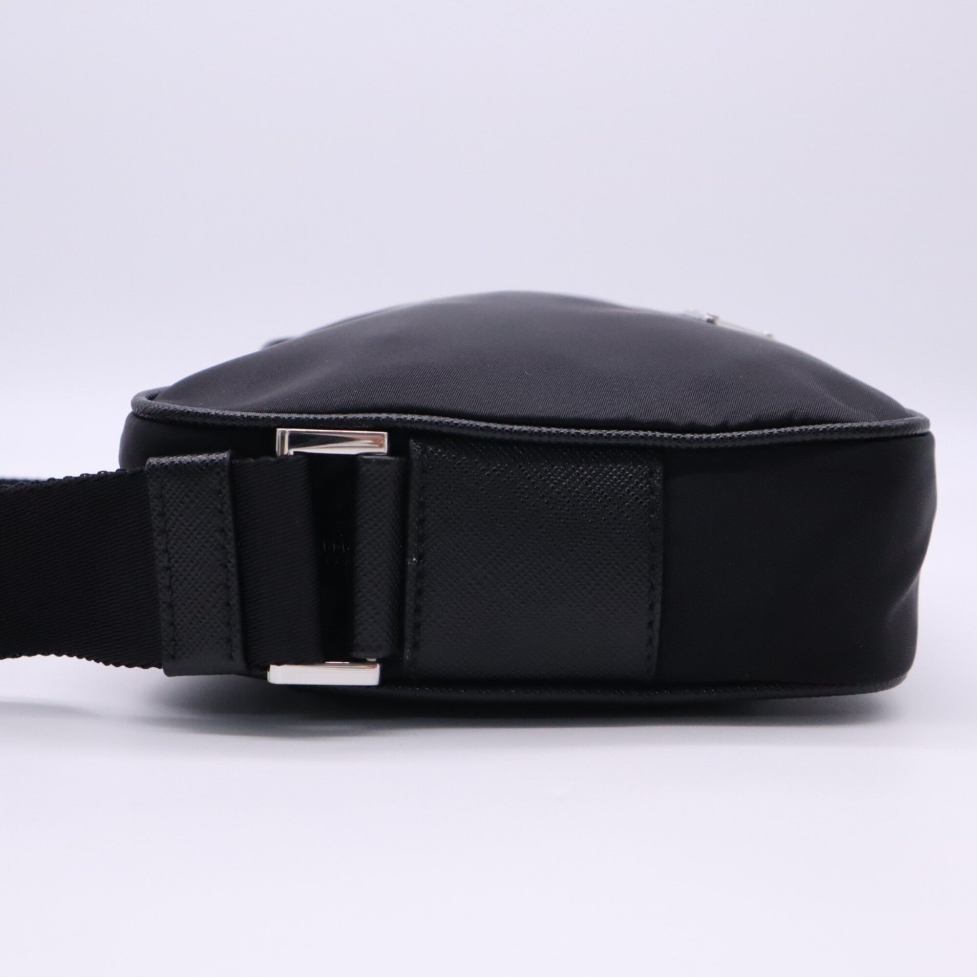Prada Saffiano Black Nero Nylon Saffiano Shoulder Bag (Pre-Owned)