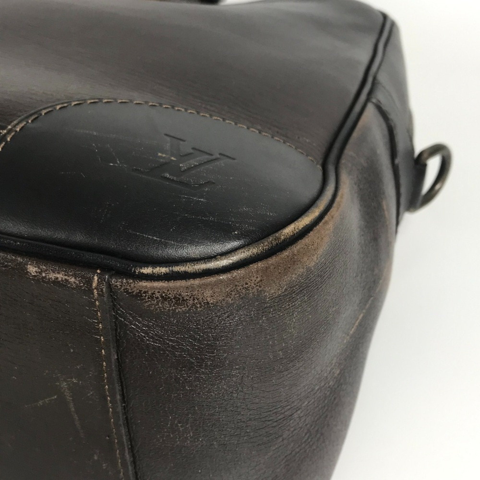 Louis Vuitton Brown Coffee Utah Leather Leather Briefcase Handbag Tote Bag (Pre-Owned)