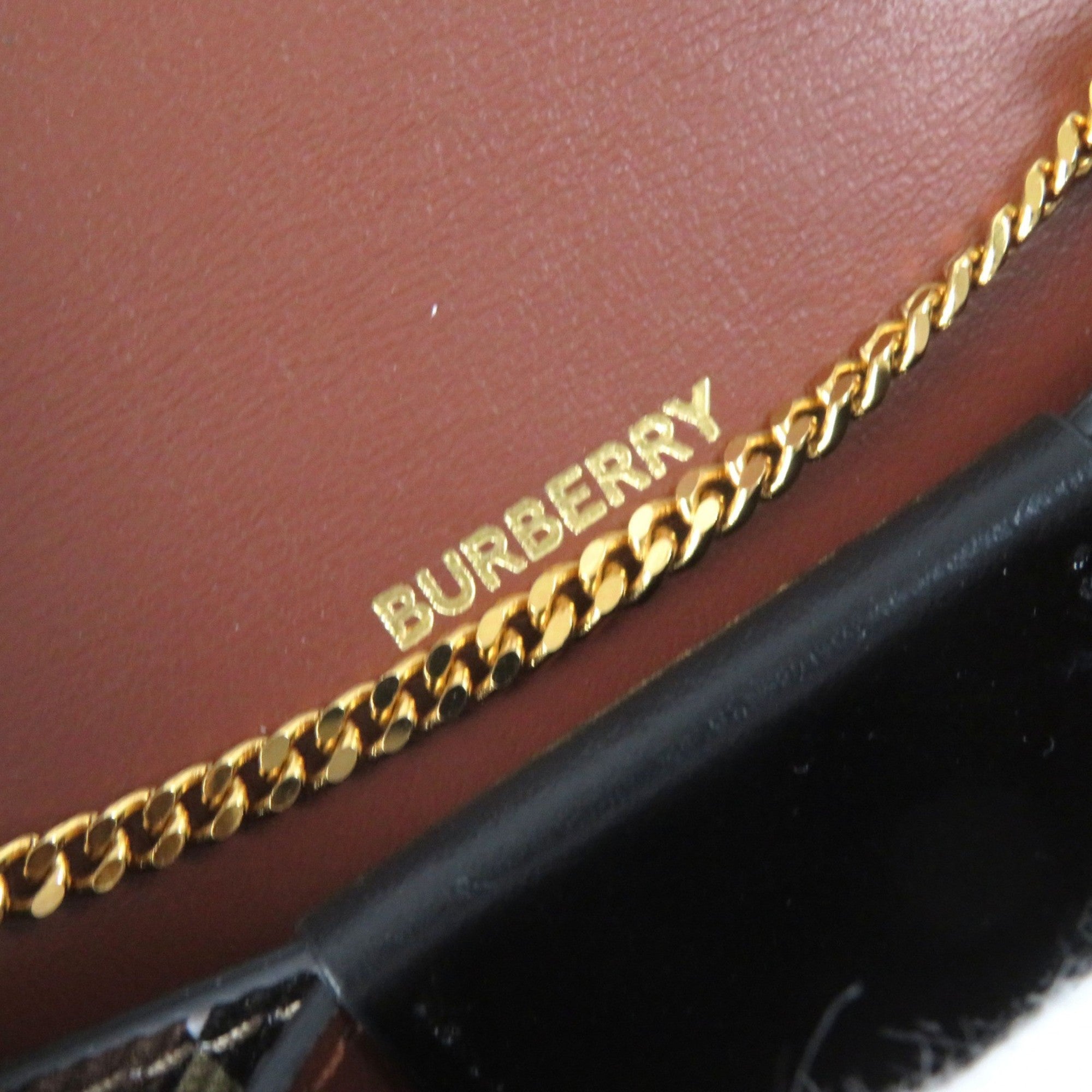 Burberry Brown Pvc Chain/Shoulder Wallet (Pre-Owned)