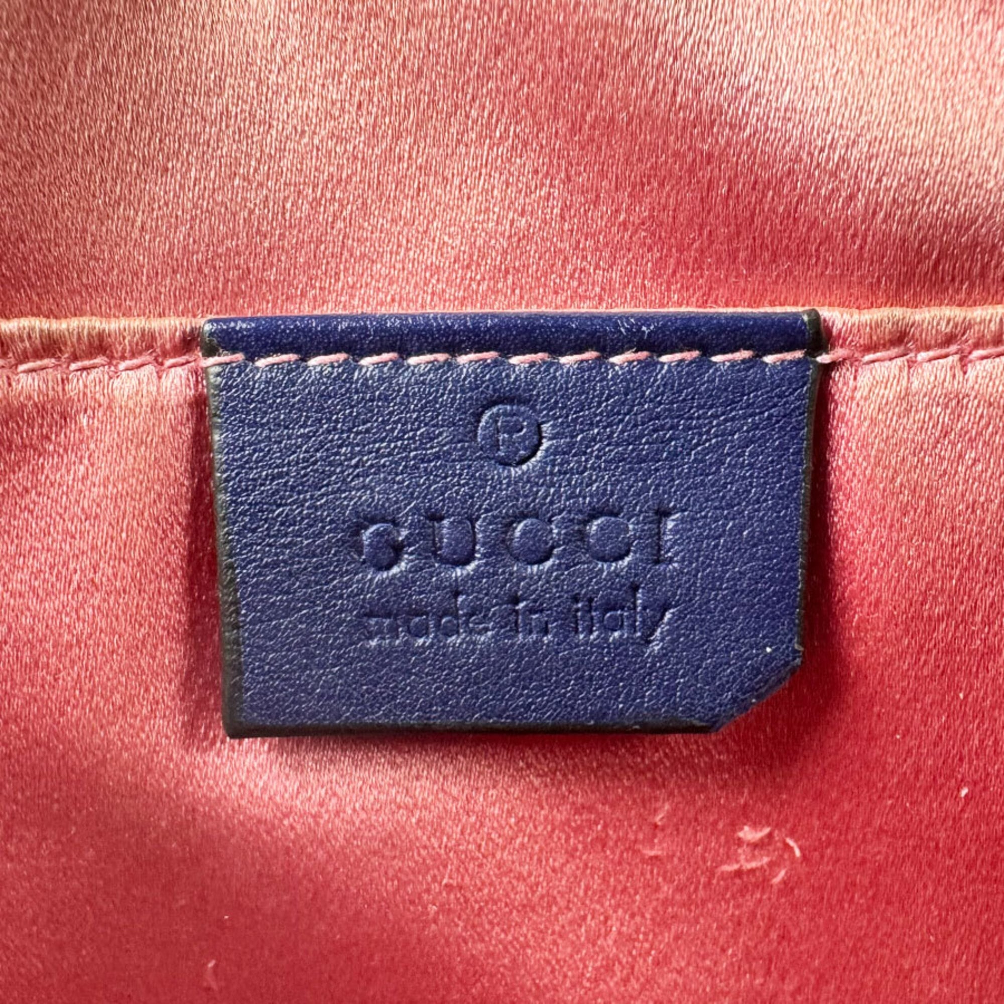 Gucci Dark Blue Velvet Shoulder Bag (Pre-Owned)
