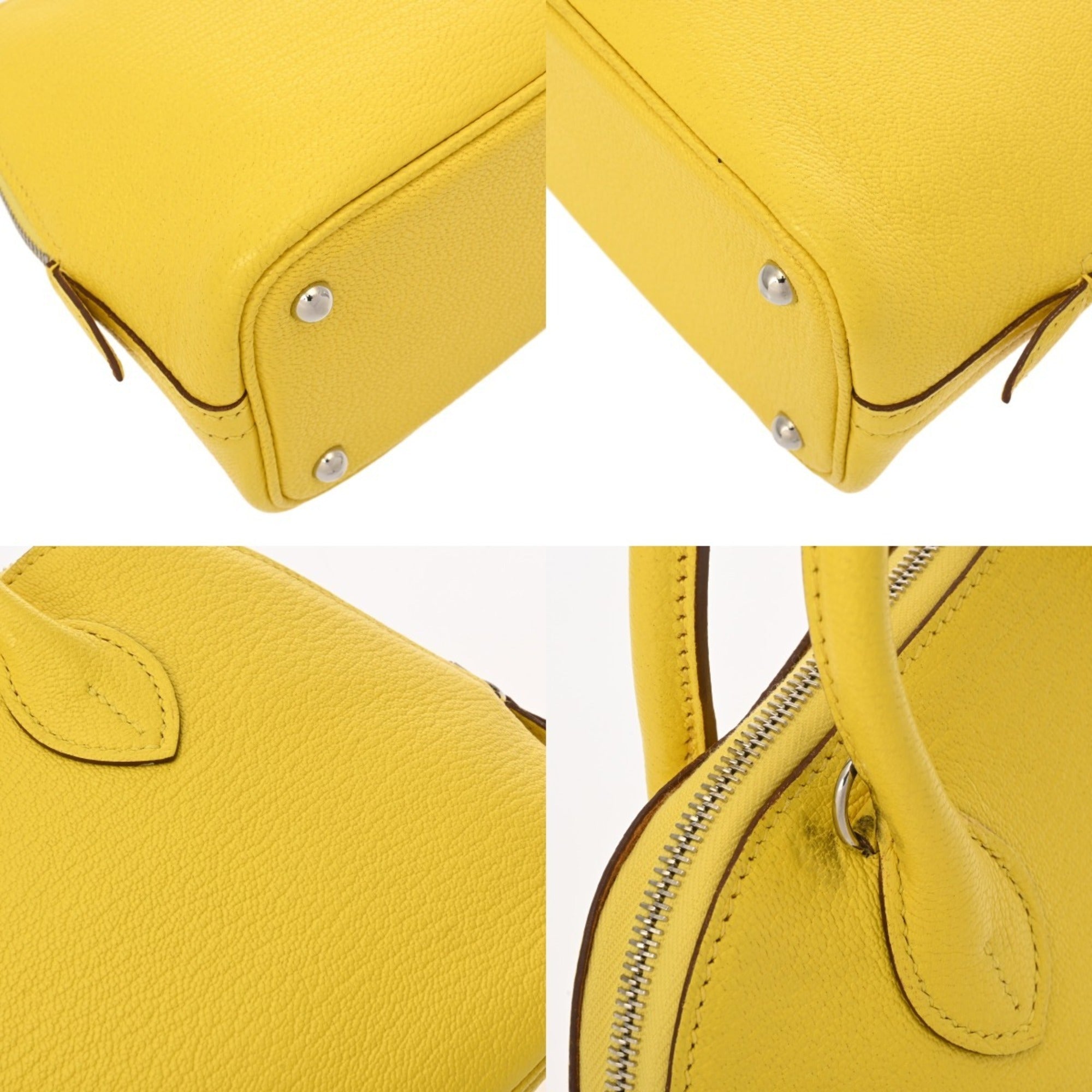 Hermes Lime Chevre Leather Handbag (Pre-Owned)