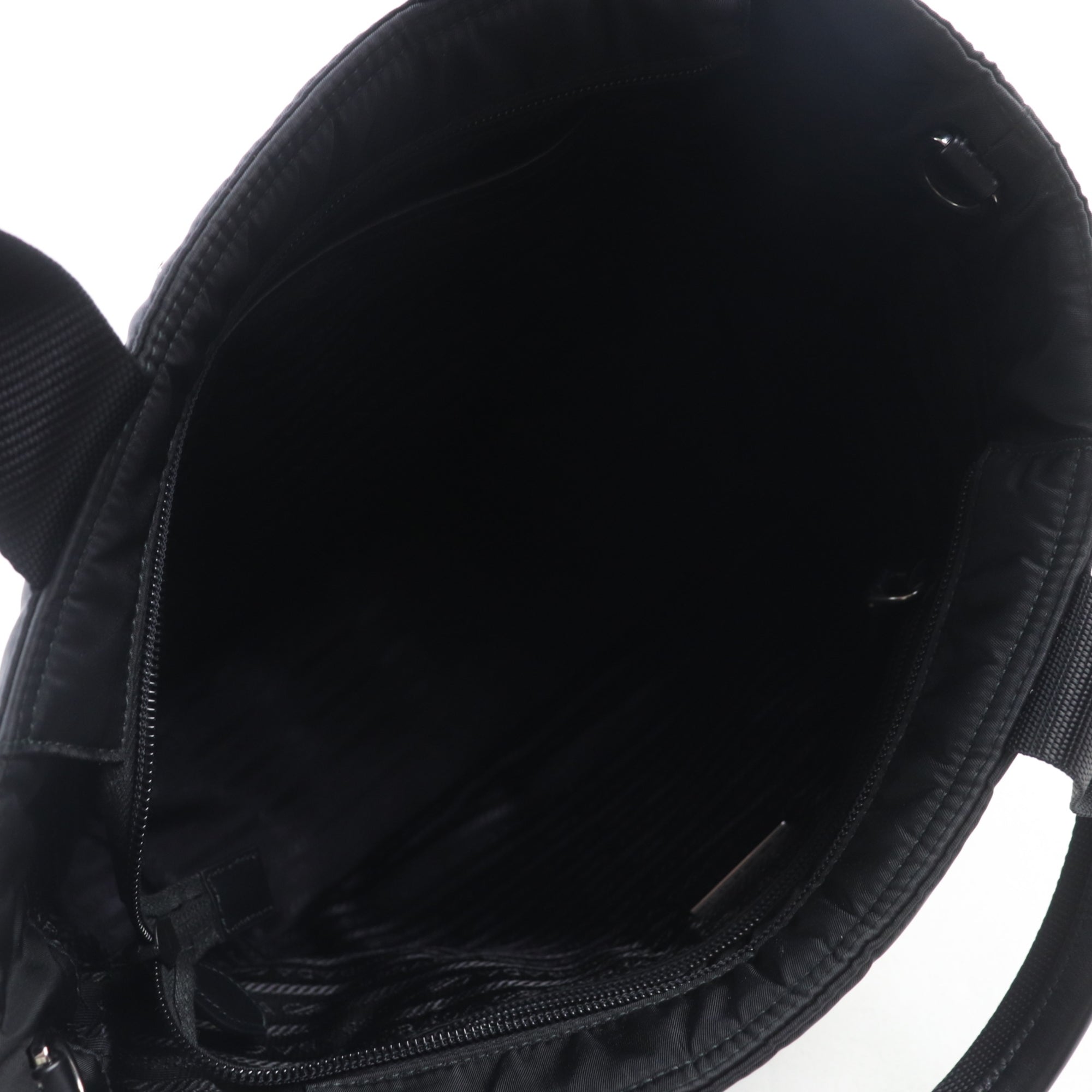 Prada Black Nylon Leather Handbag (Pre-Owned)