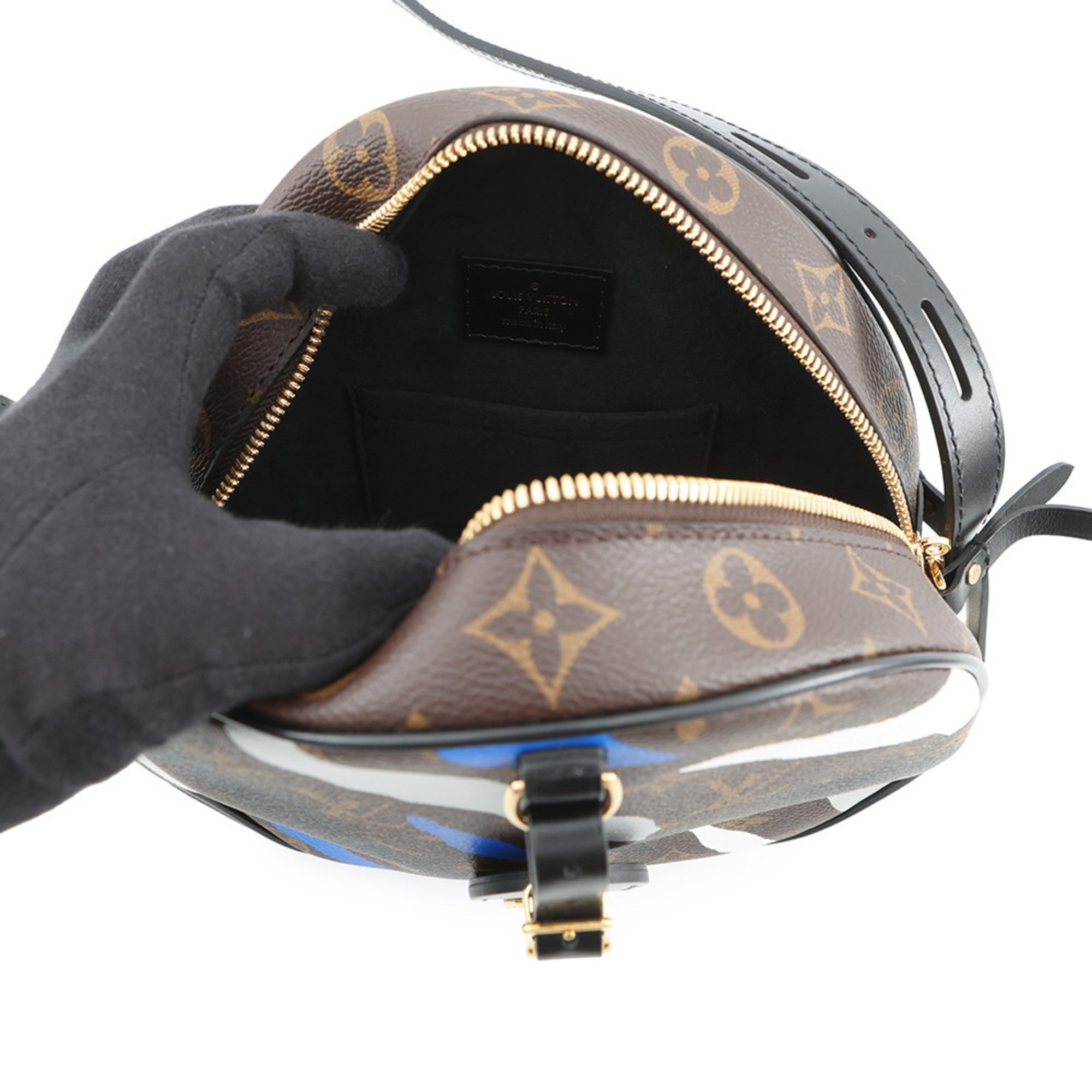 Louis Vuitton Monogram Black Blue Noir White Monogram Handbag Shoulder Bag (Pre-Owned)