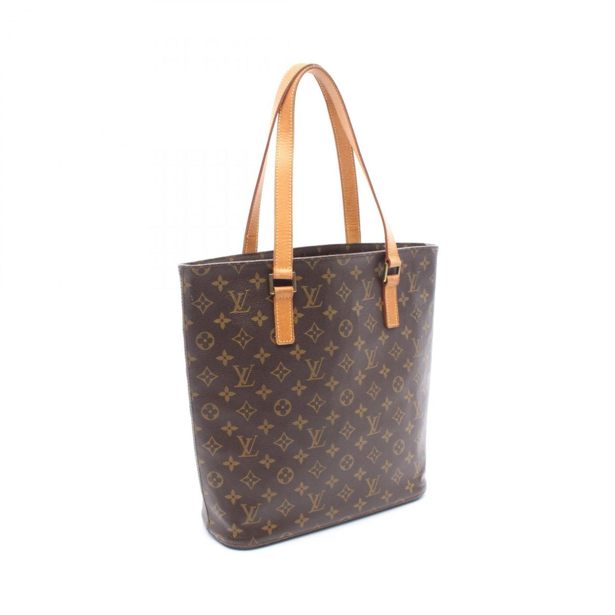 Louis Vuitton Brown Monogram Coated Canvas Leather Handbag Tote Bag (Pre-Owned)