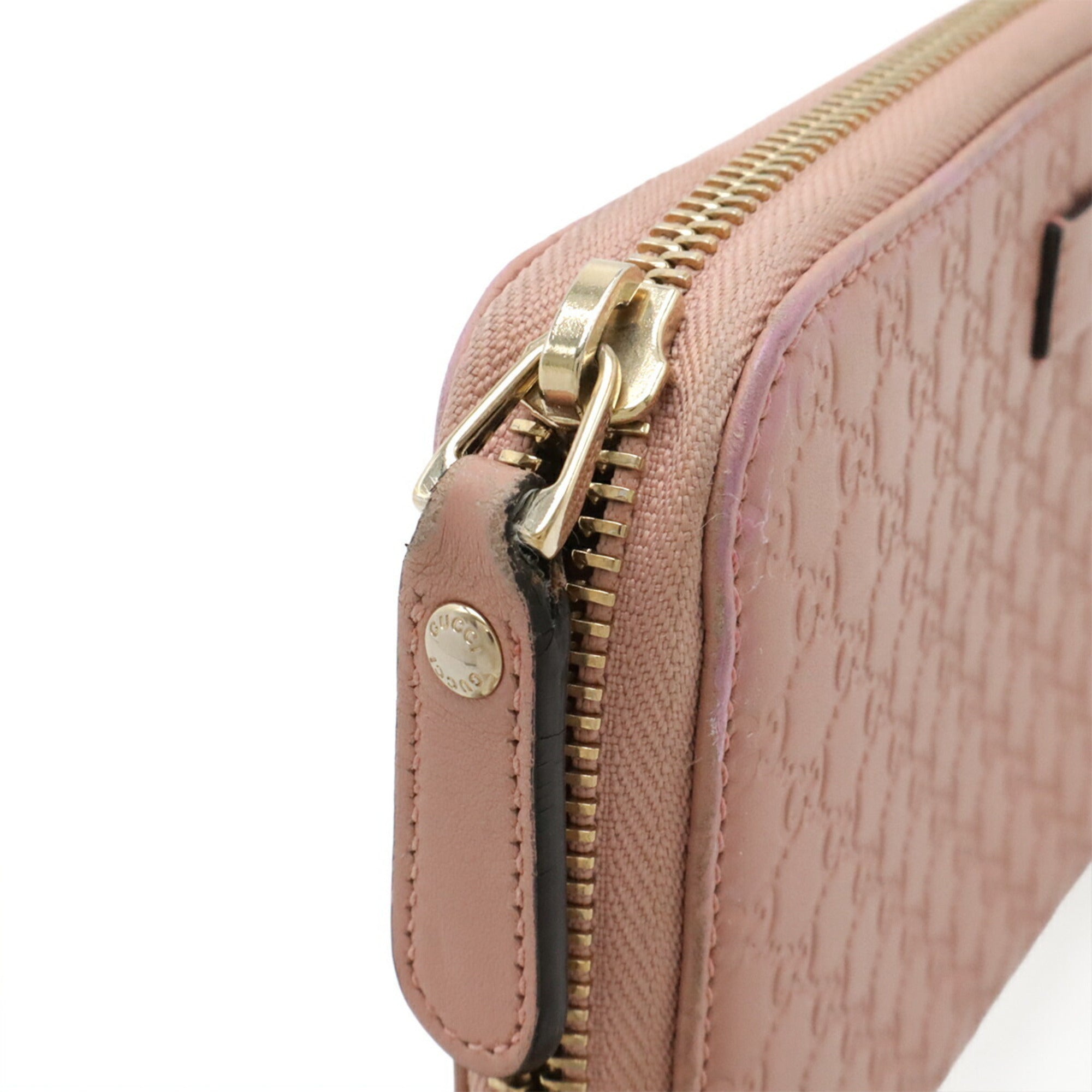 Gucci Pink Leather Coin Purse/Coin Case (Pre-Owned)