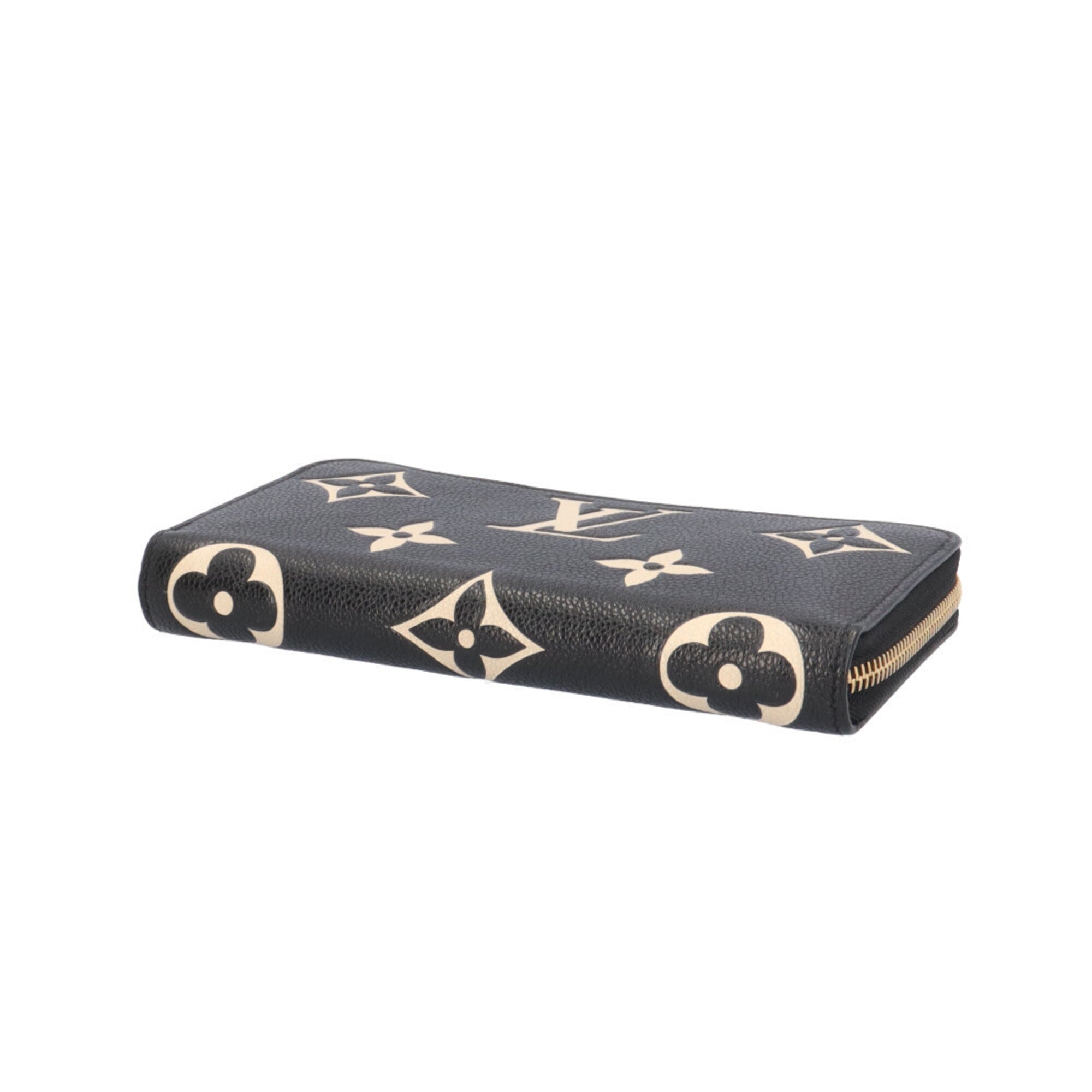 Louis Vuitton Monogram Empreinte Beige Black Monogram Empreinte Long Wallet (Bi-Fold) (Pre-Owned)
