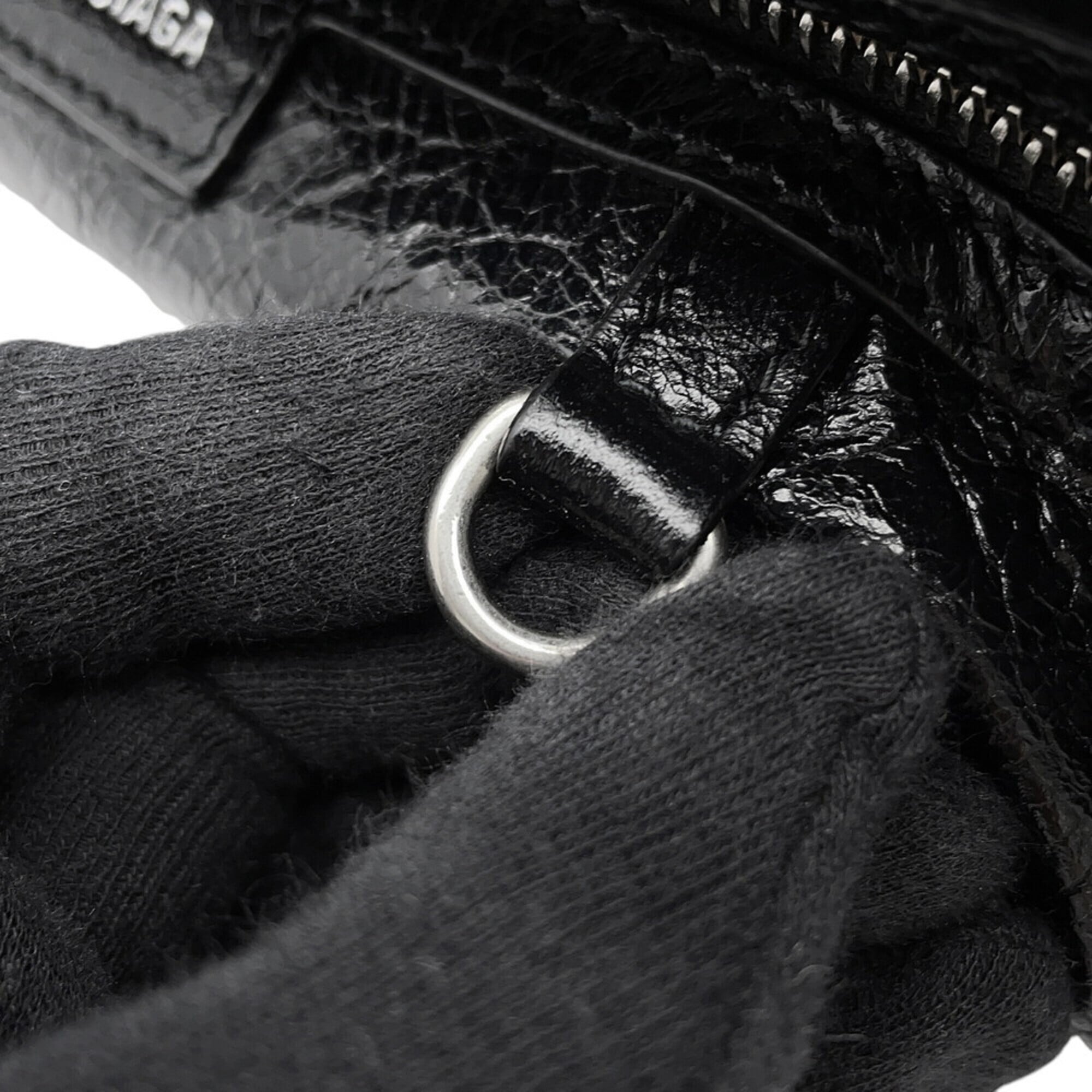 Balenciaga Black Leather Handbag Shoulder Bag (Pre-Owned)