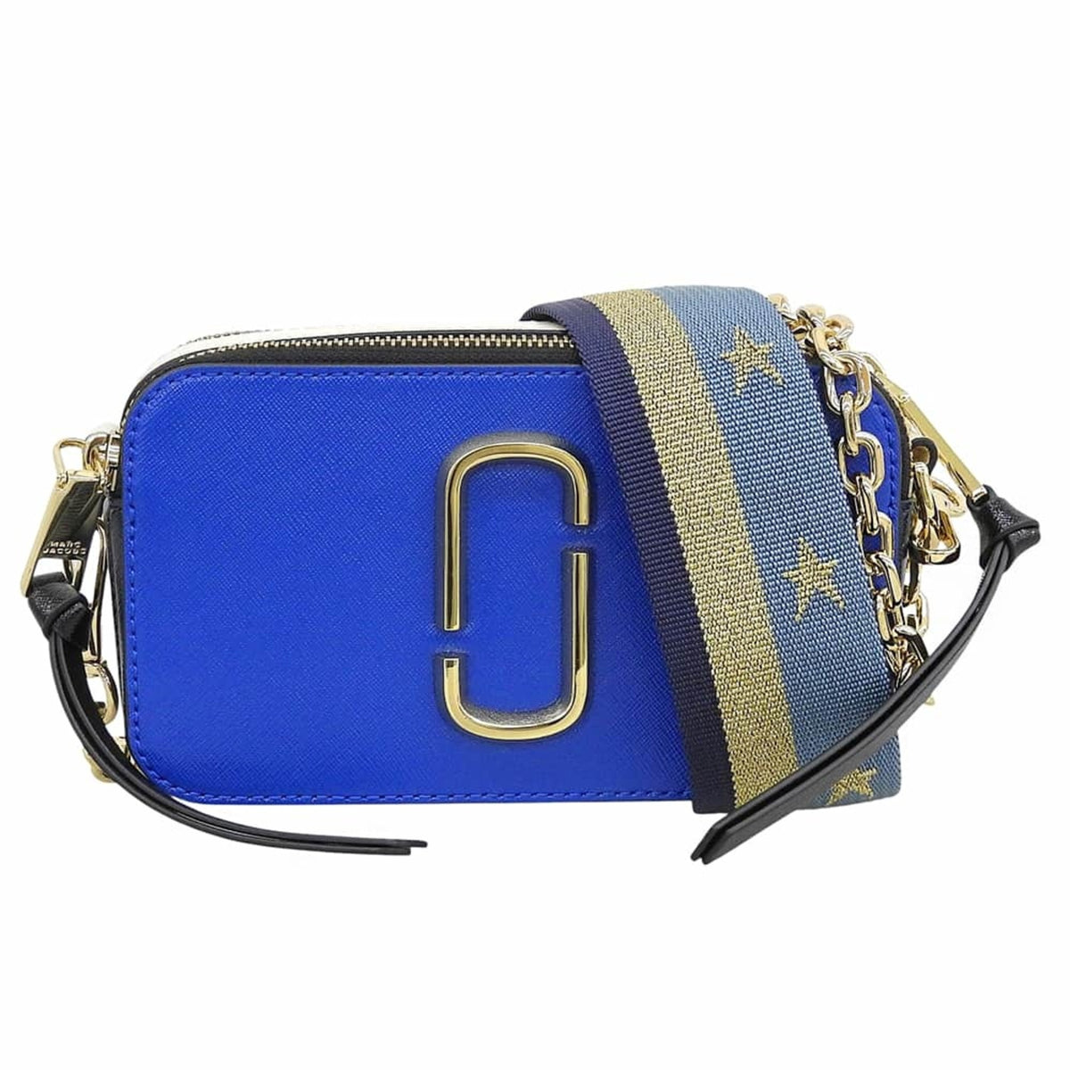 Marc Jacobs Blue White Leather Shoulder Bag (Pre-Owned)