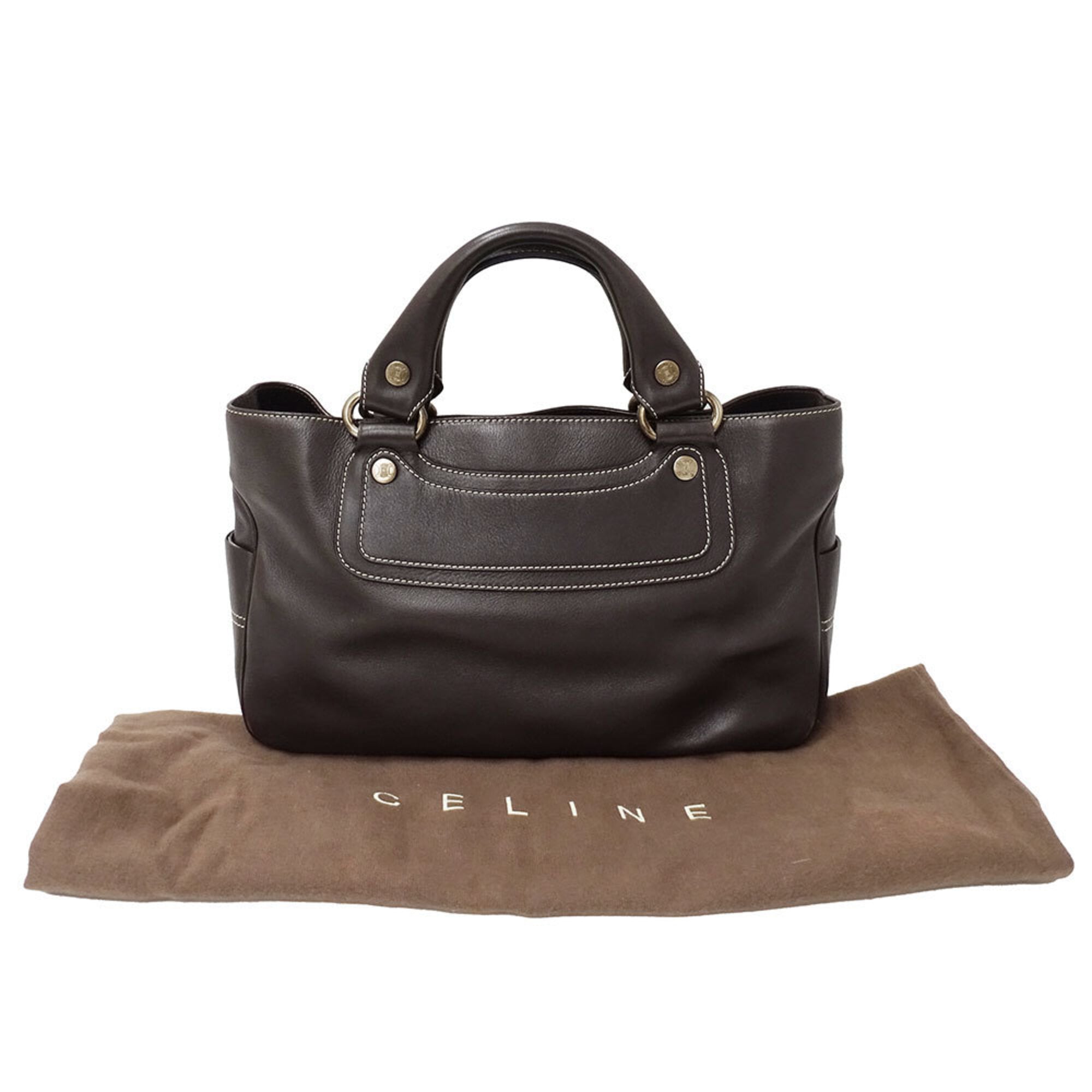 Celine Dark Brown Leather Handbag (Pre-Owned)
