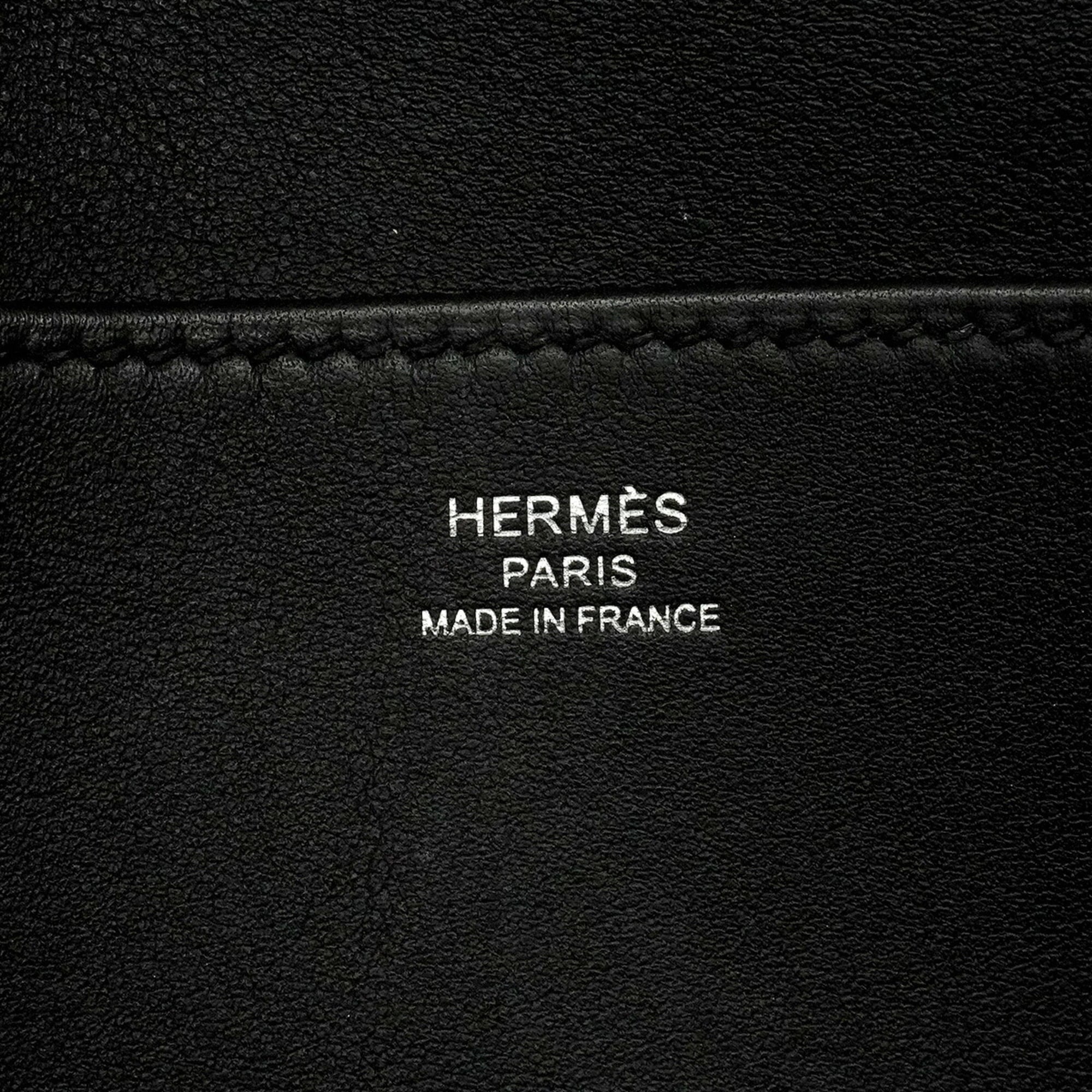Hermes Black Swift Leather Handbag (Pre-Owned)