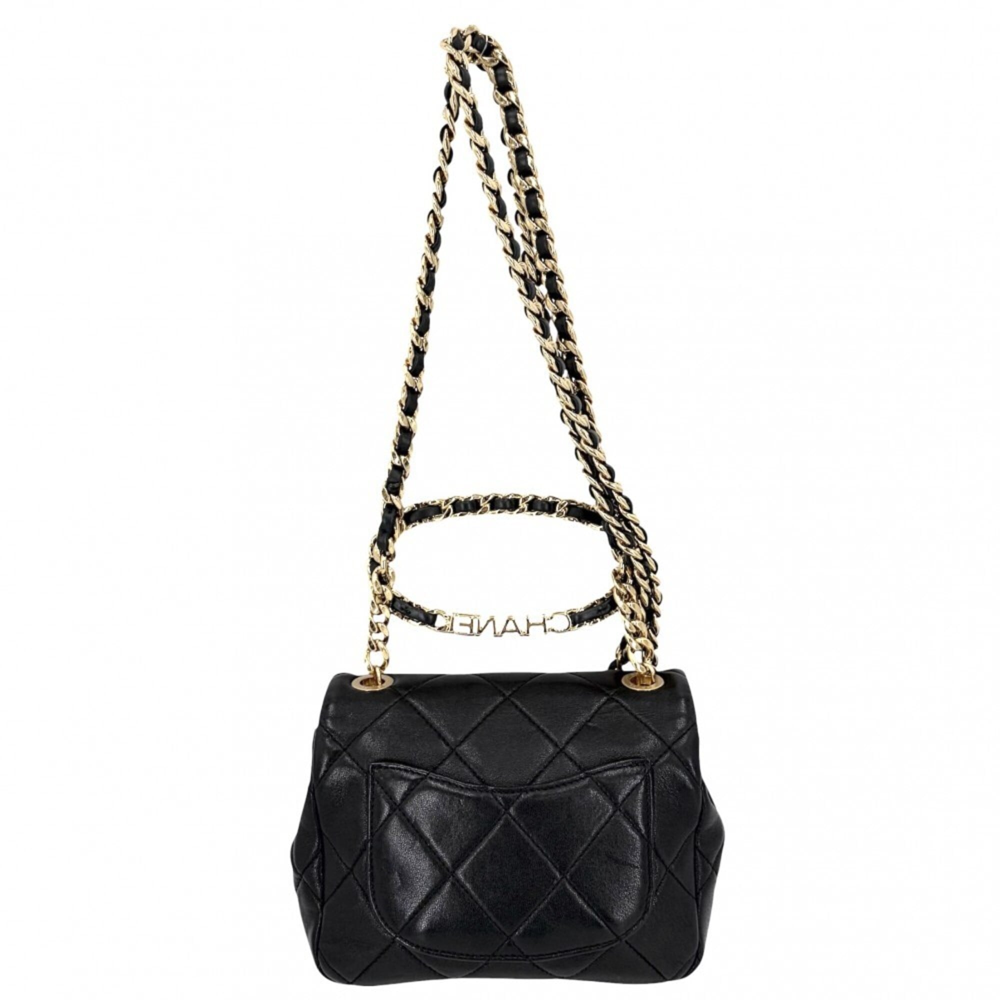 Chanel Black White Leather Shoulder Bag (Pre-Owned)