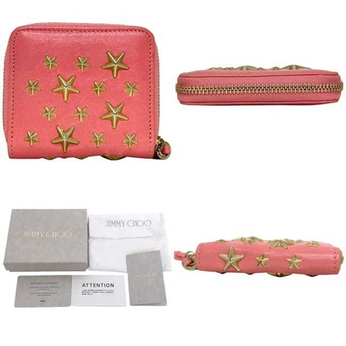 Jimmy Choo Pink Leather Coin Purse/Coin Case (Pre-Owned)