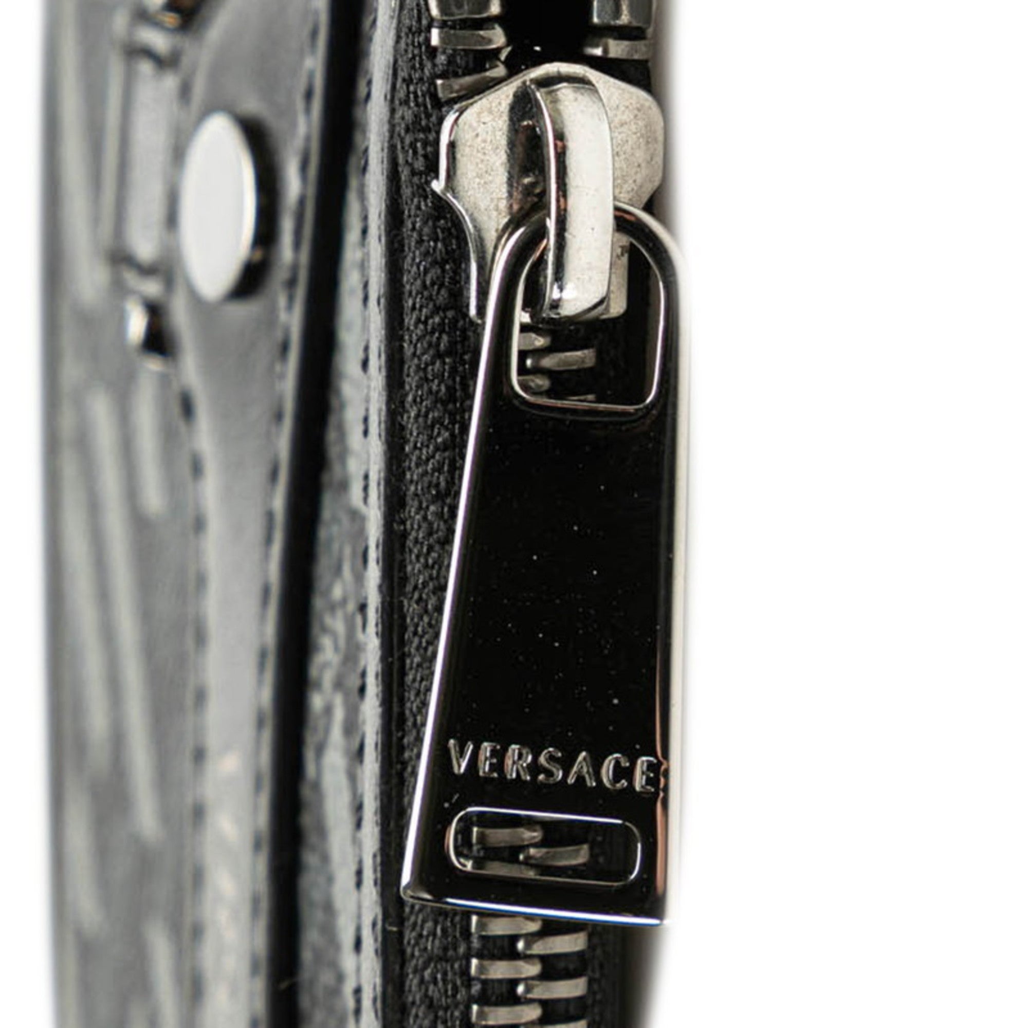Versace Black Pvc Leather Pouch (Pre-Owned)