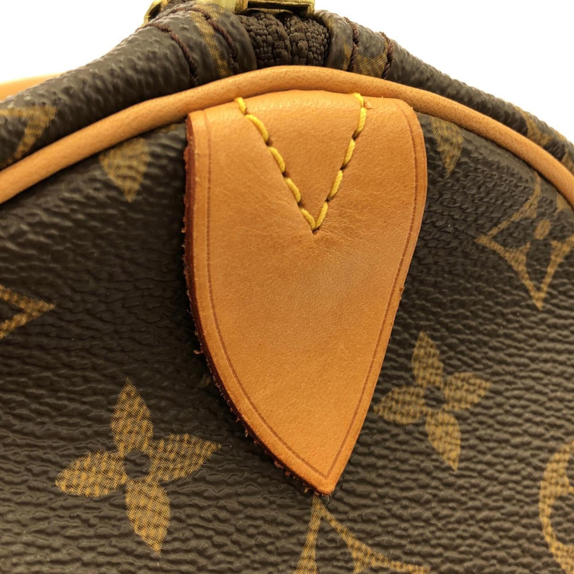 Louis Vuitton Monogram Marron Coated Canvas Boston Bag (Pre-Owned)
