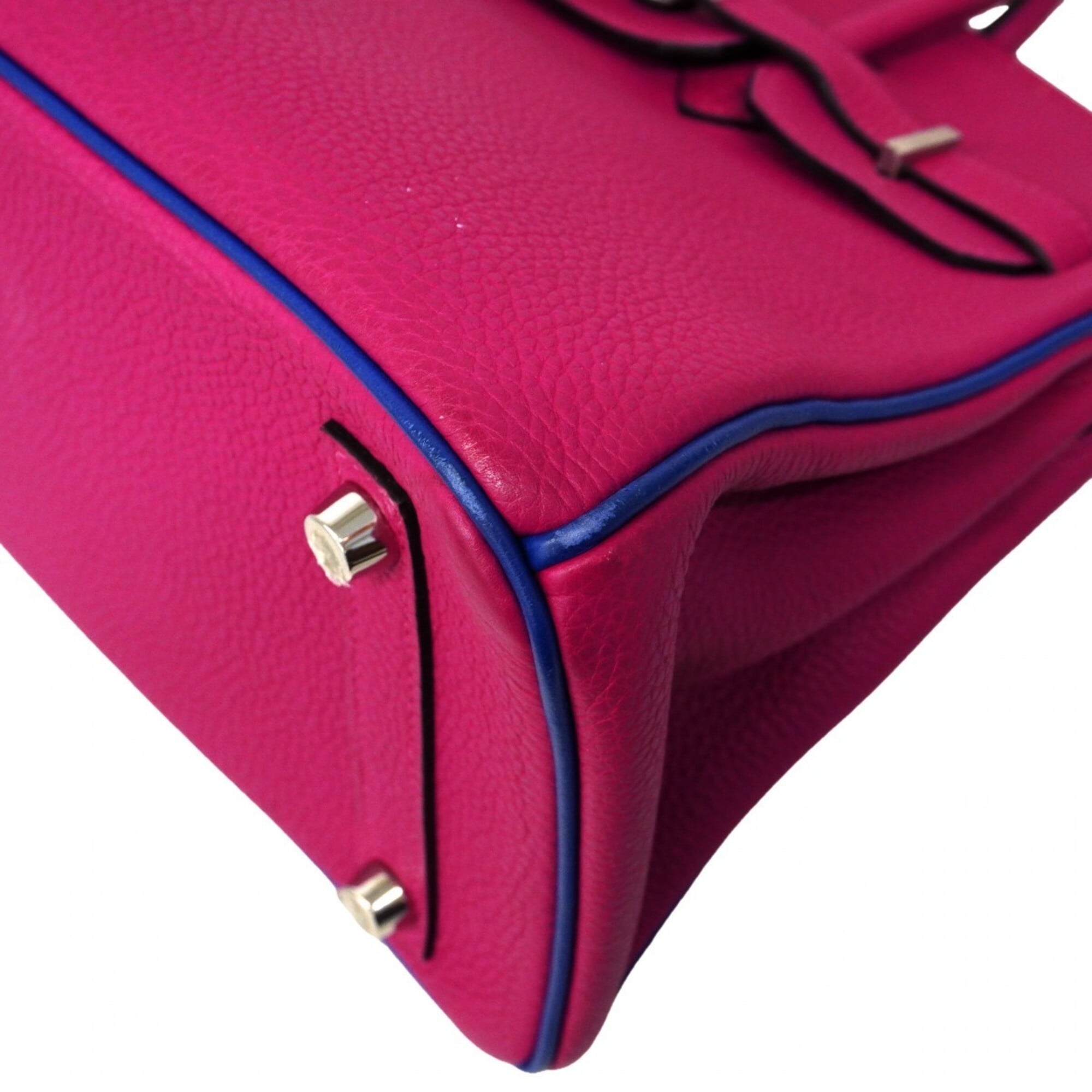 Hermes Blue Royal Rose Purple Togo Leather Handbag (Pre-Owned)