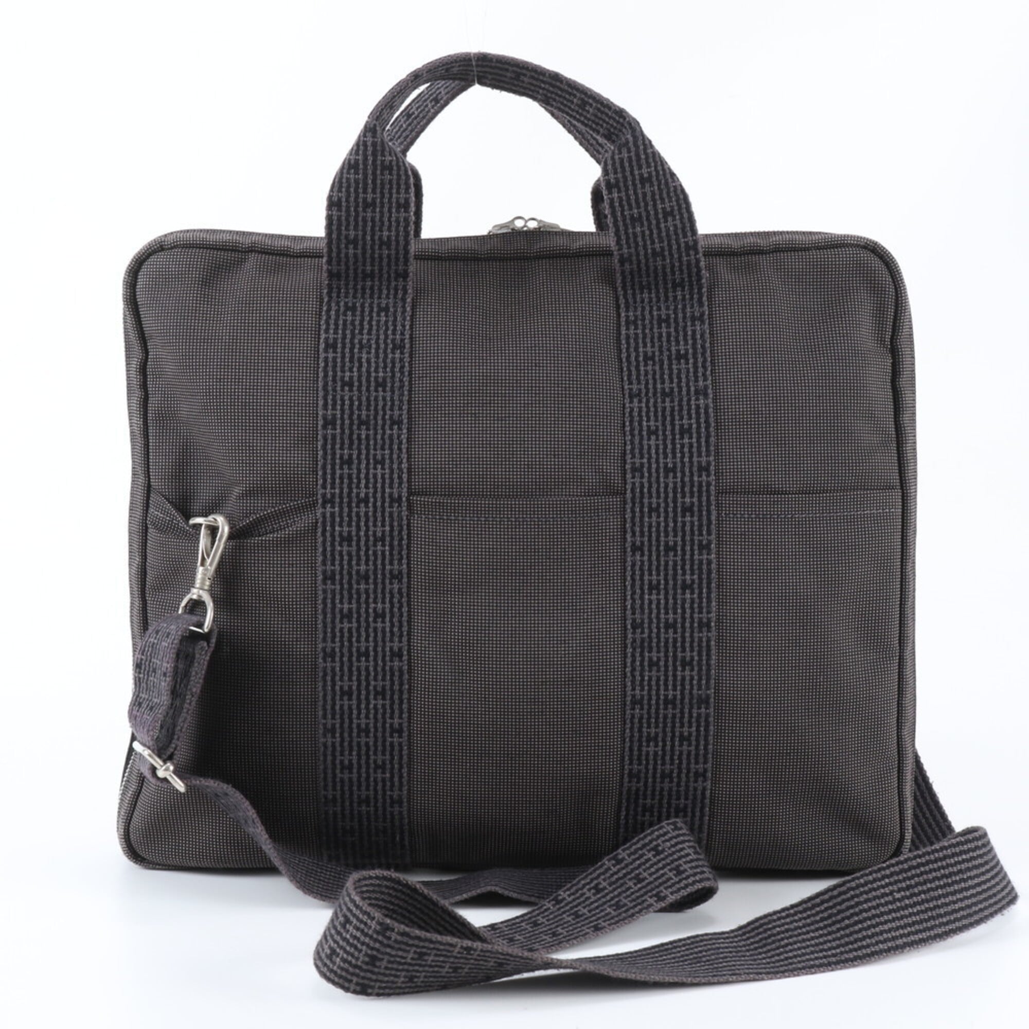 Hermes Her Line Gray Briefcase Handbag Tote Bag (Pre-Owned)