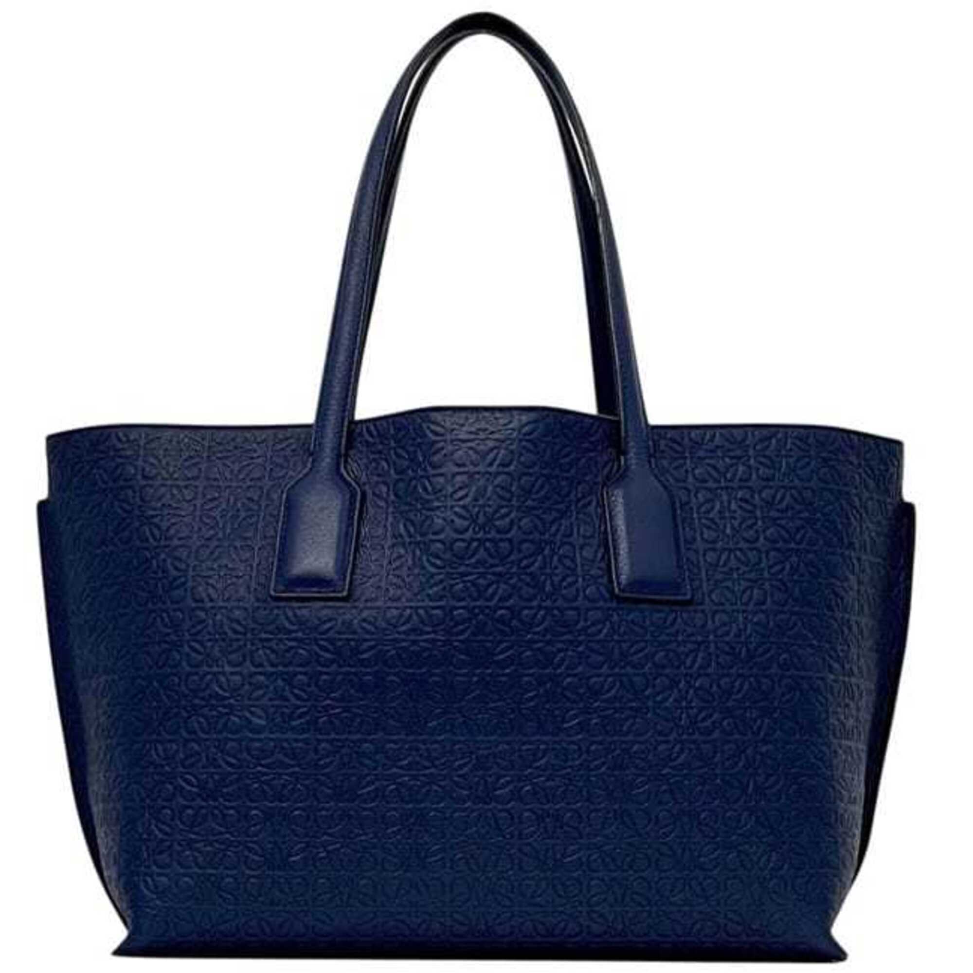 Loewe Blue Leather Tote Bag (Pre-Owned)