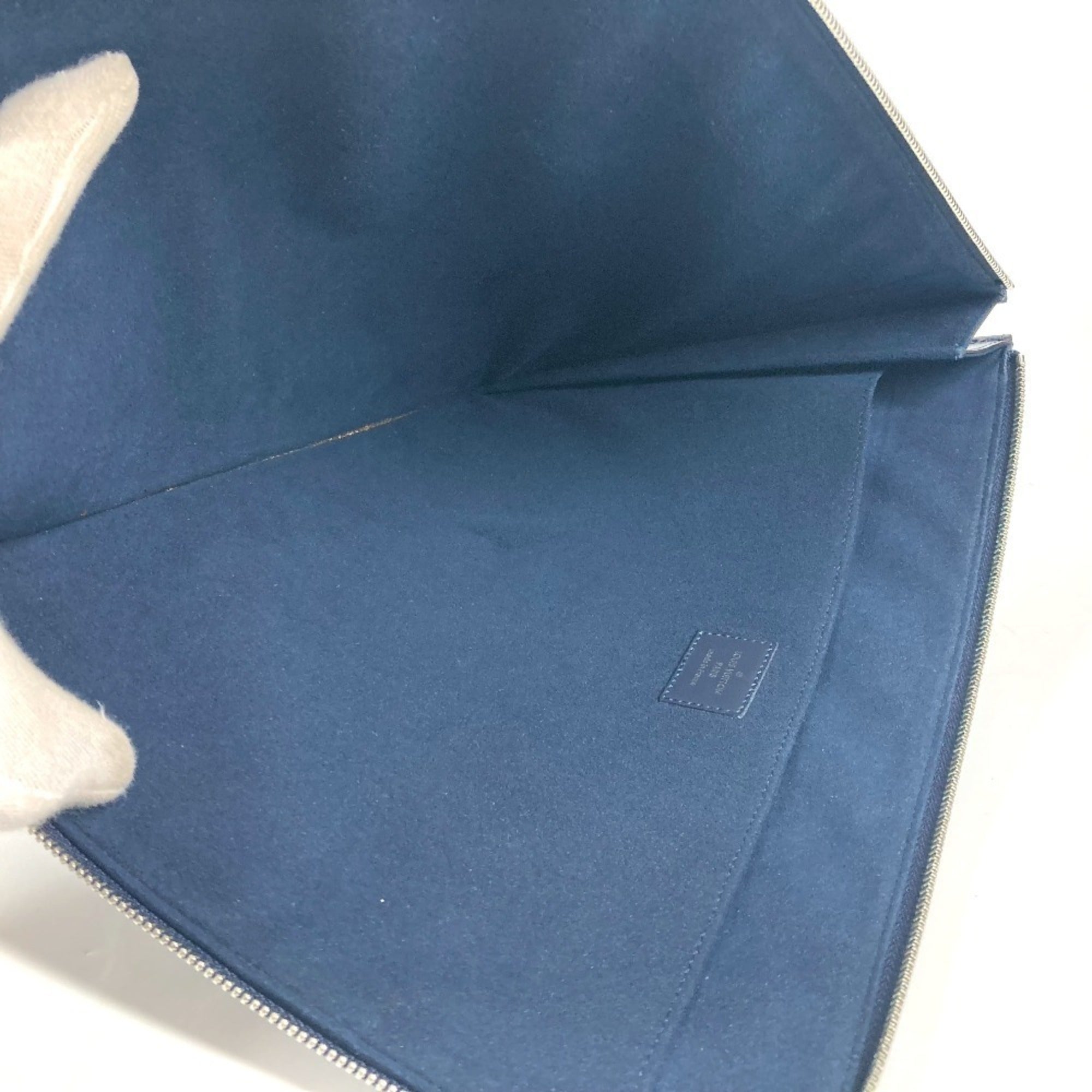 Louis Vuitton Blue Navy Blue Epi Leather Clutch Bag Pochette Pouch (Pre-Owned)