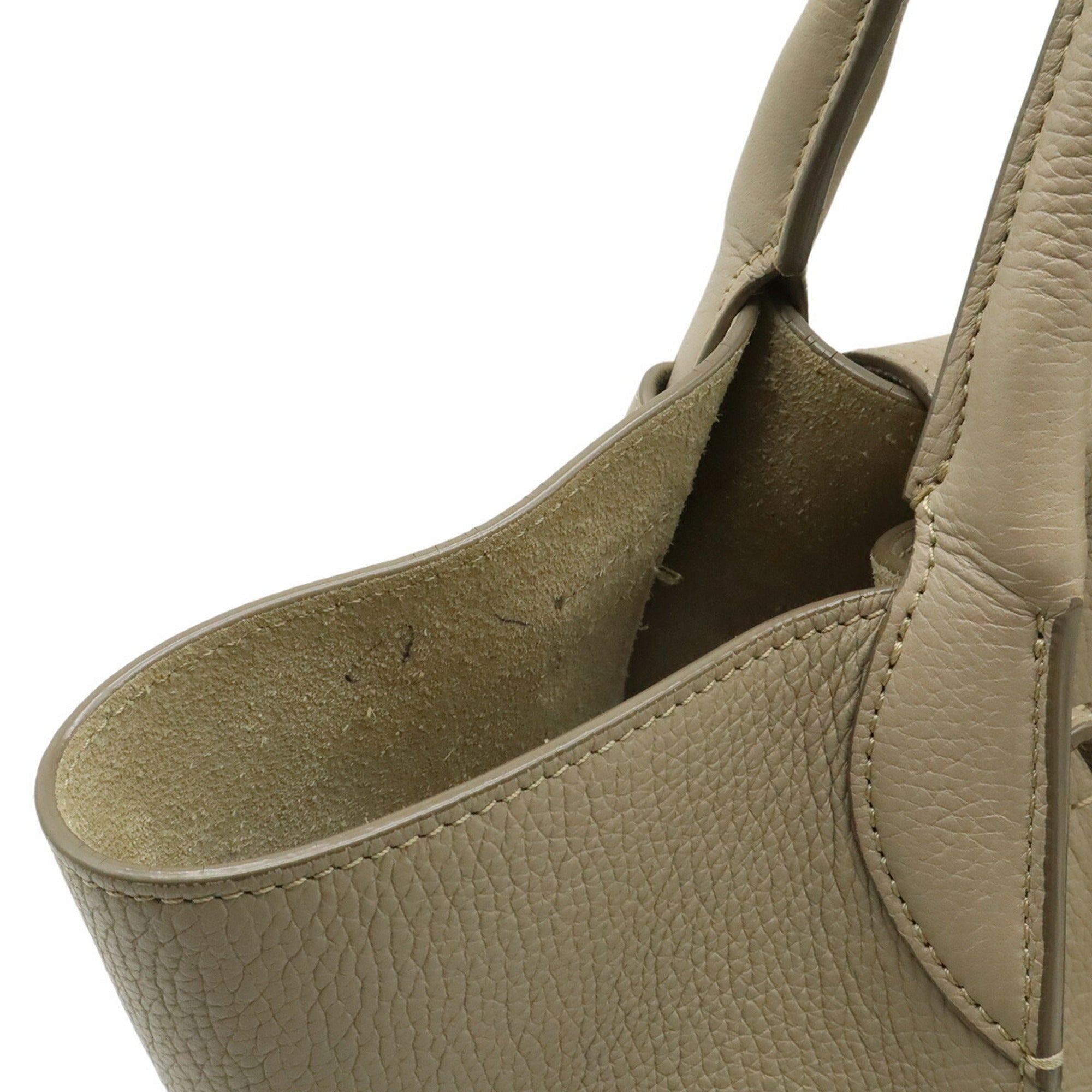 Celine Grayish Leather Handbag Shoulder Bag (Pre-Owned)