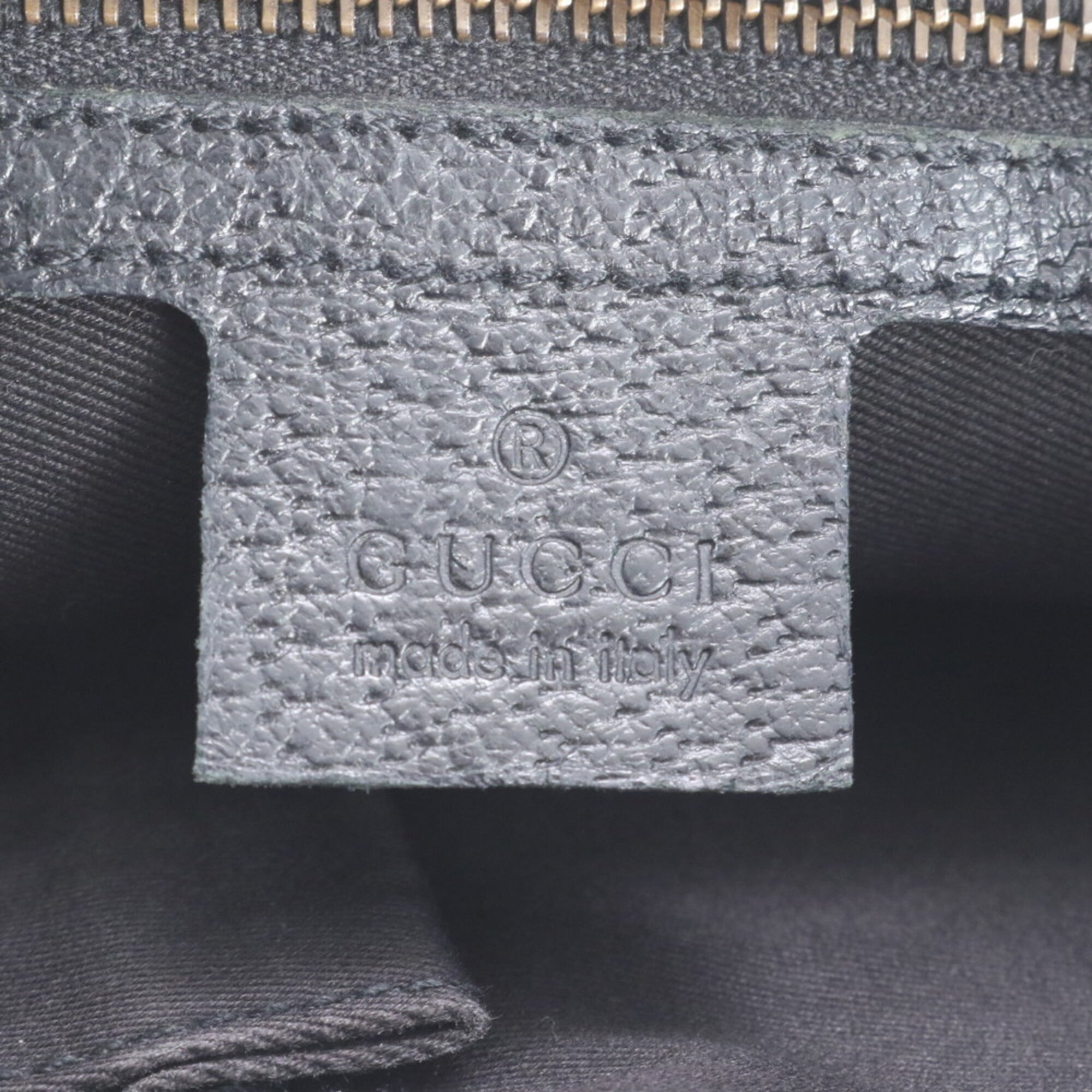 Gucci Black Leather Canvas Shoulder Bag (Pre-Owned)