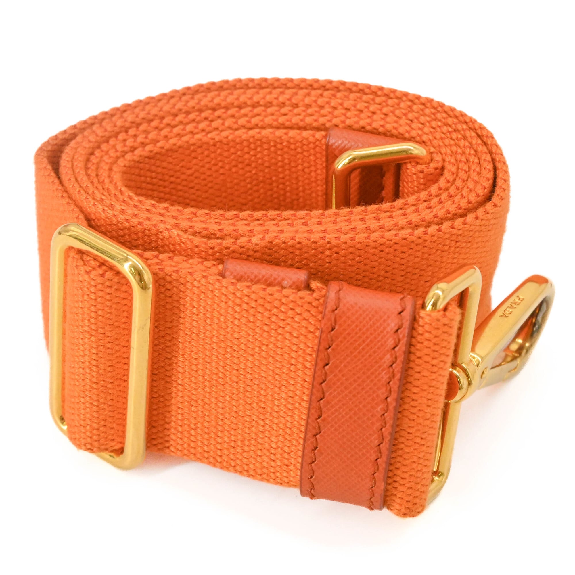Prada Orange Canvas Handbag Shoulder Bag Tote Bag (Pre-Owned)