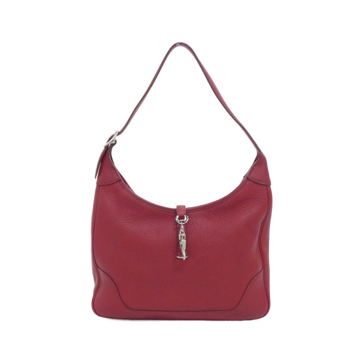 Hermes Rouge Garance Taurillon Clemence Leather Shoulder Bag (Pre-Owned)
