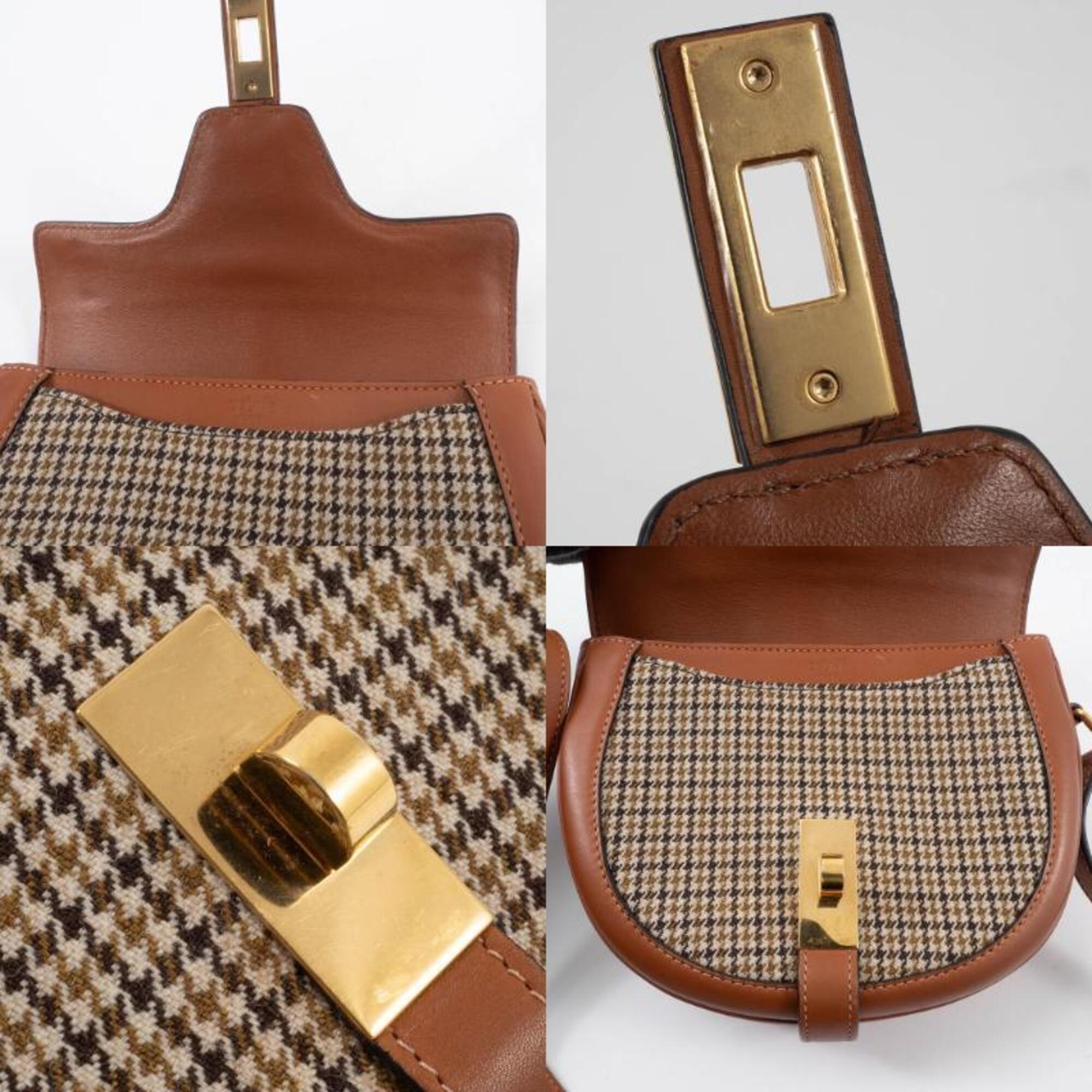 Celine Canvas Leather Shoulder Bag (Pre-Owned)