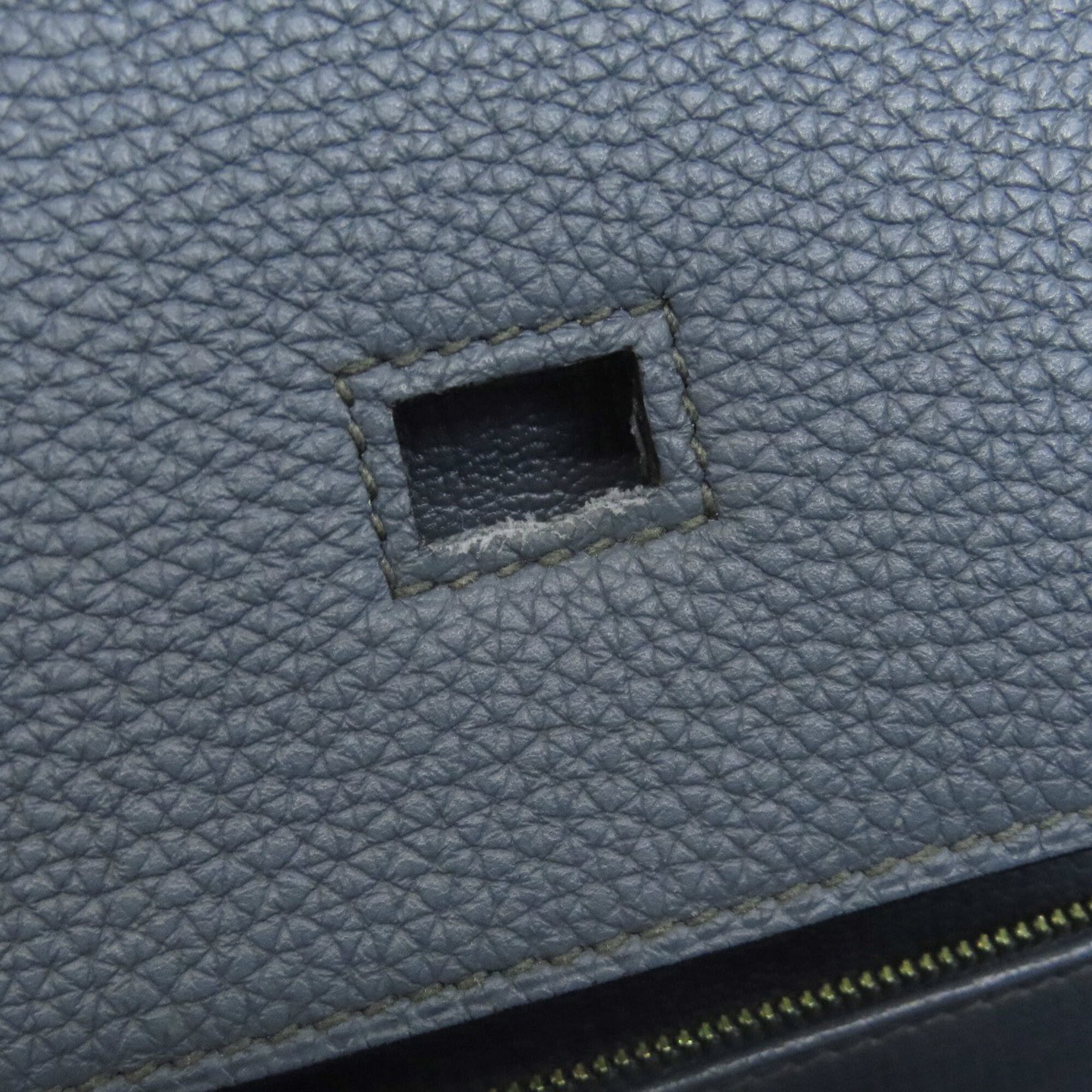 Hermes Blue Togo Leather Handbag (Pre-Owned)