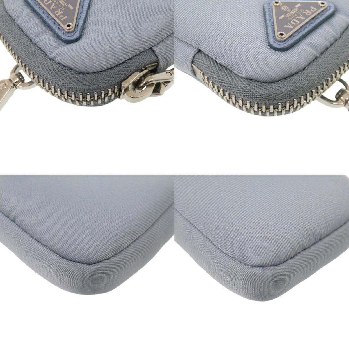 Prada Light Blue Nylon Handbag Pouch (Pre-Owned)