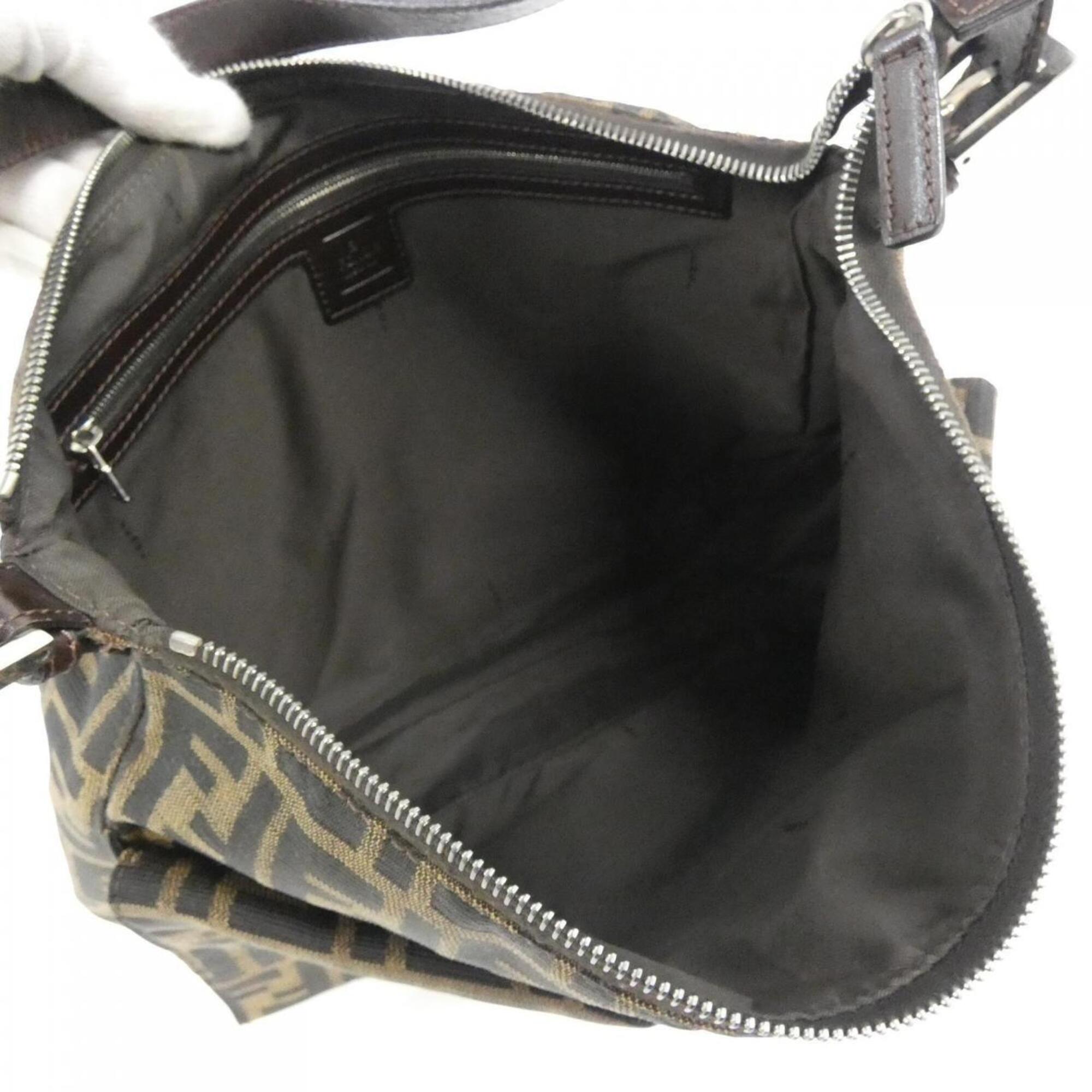 Fendi Brown Canvas Shoulder Bag (Pre-Owned)