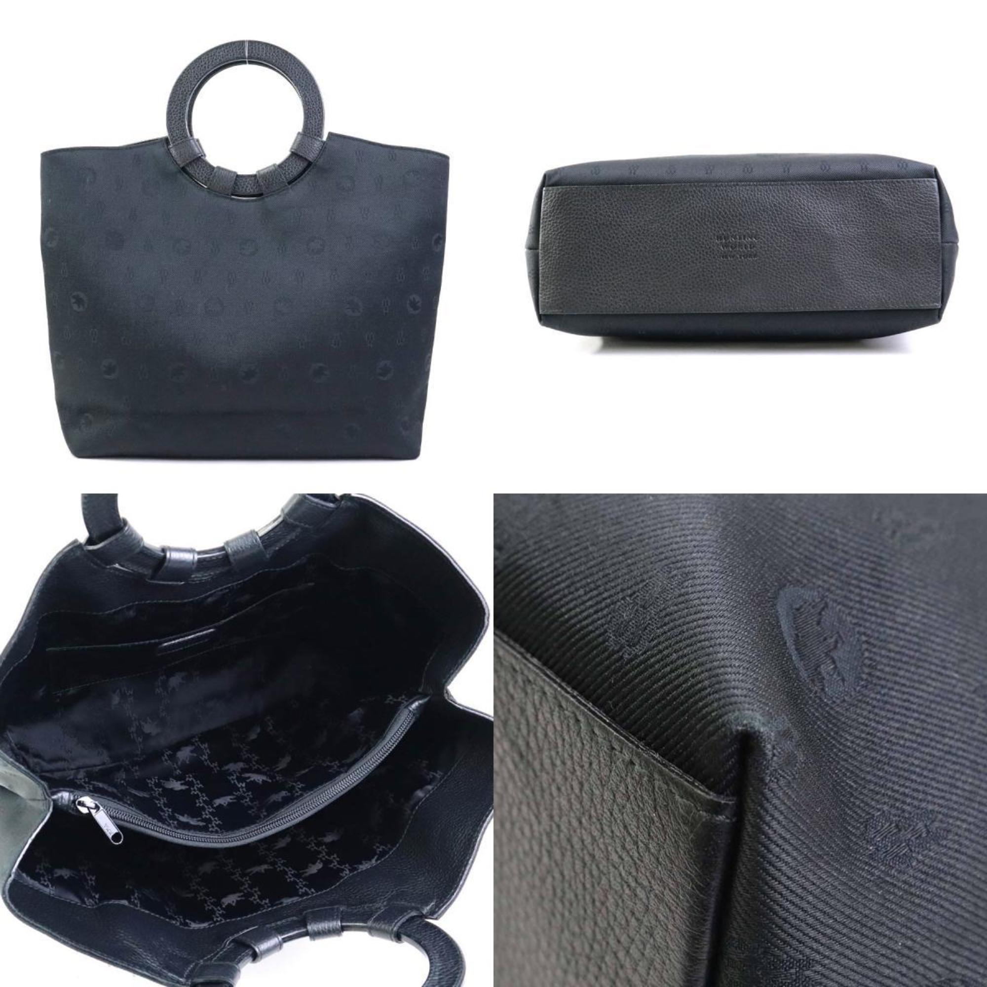 Hunting World Black Canvas Handbag (Pre-Owned)