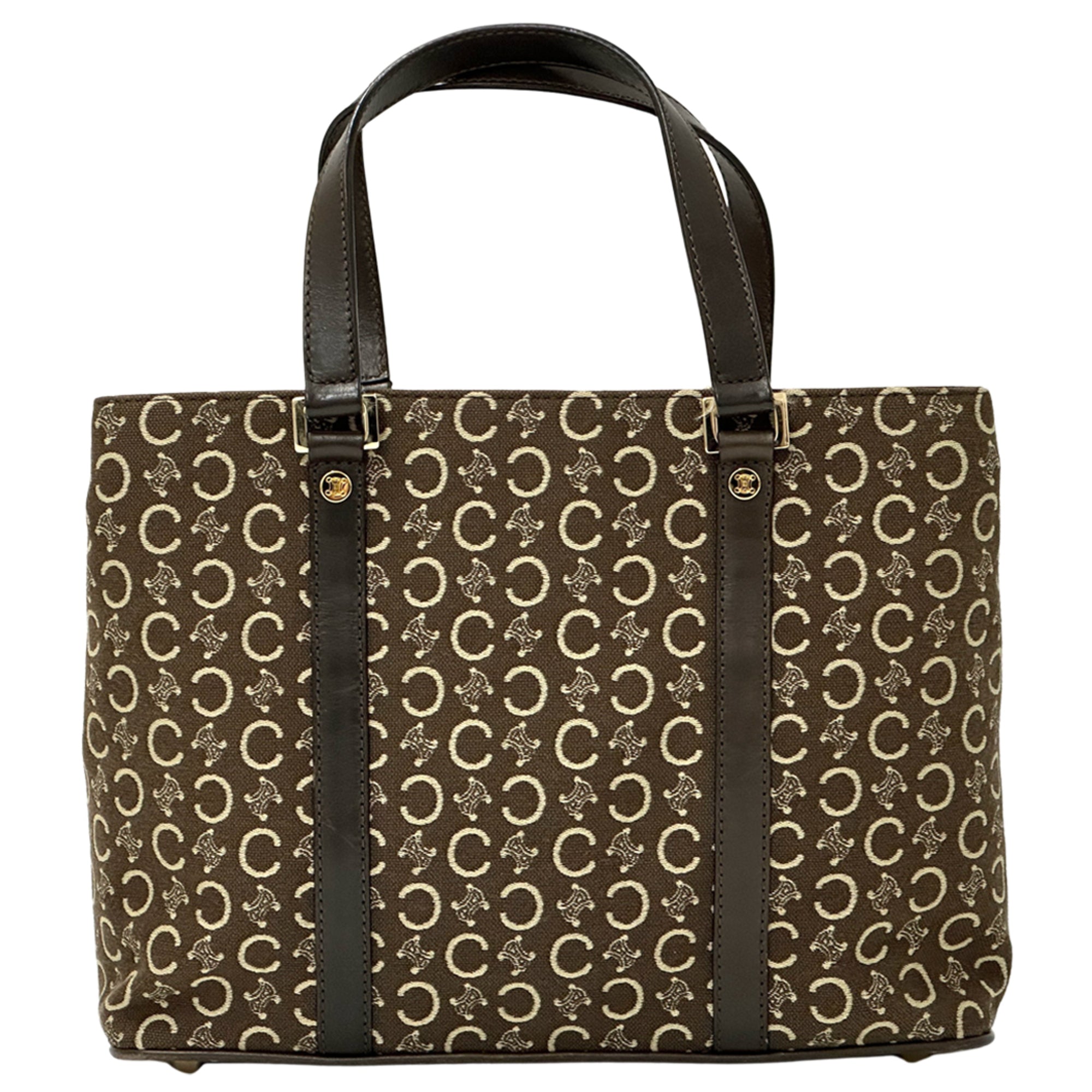 Celine Brown Canvas Handbag (Pre-Owned)