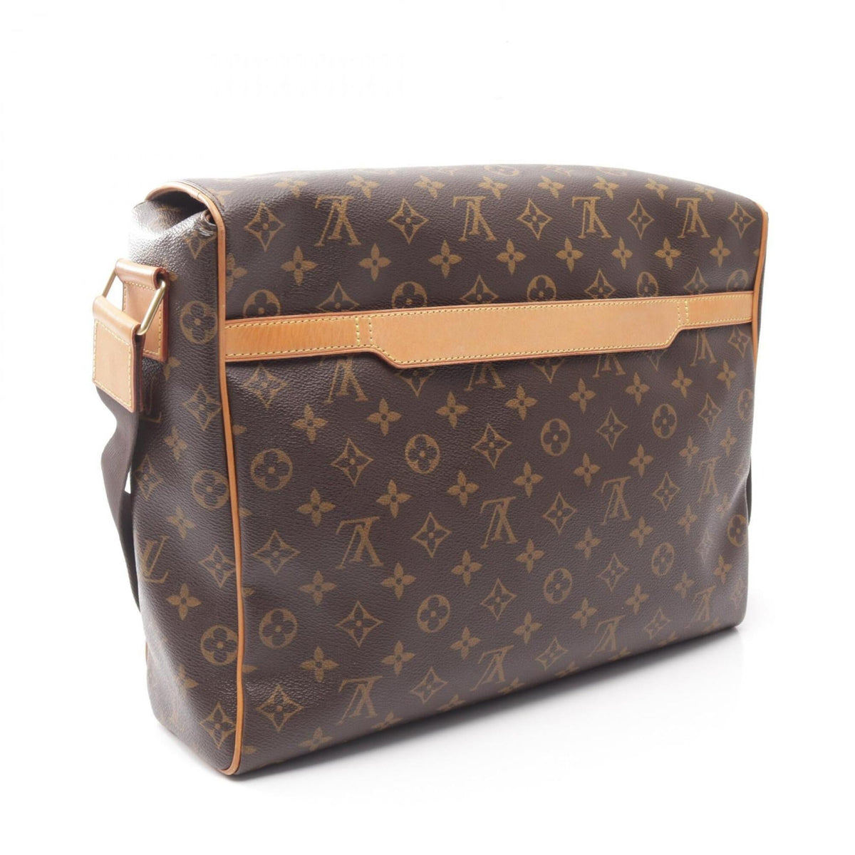 Louis Vuitton Brown Coated Canvas Leather Handbag Shoulder Bag (Pre-Owned)