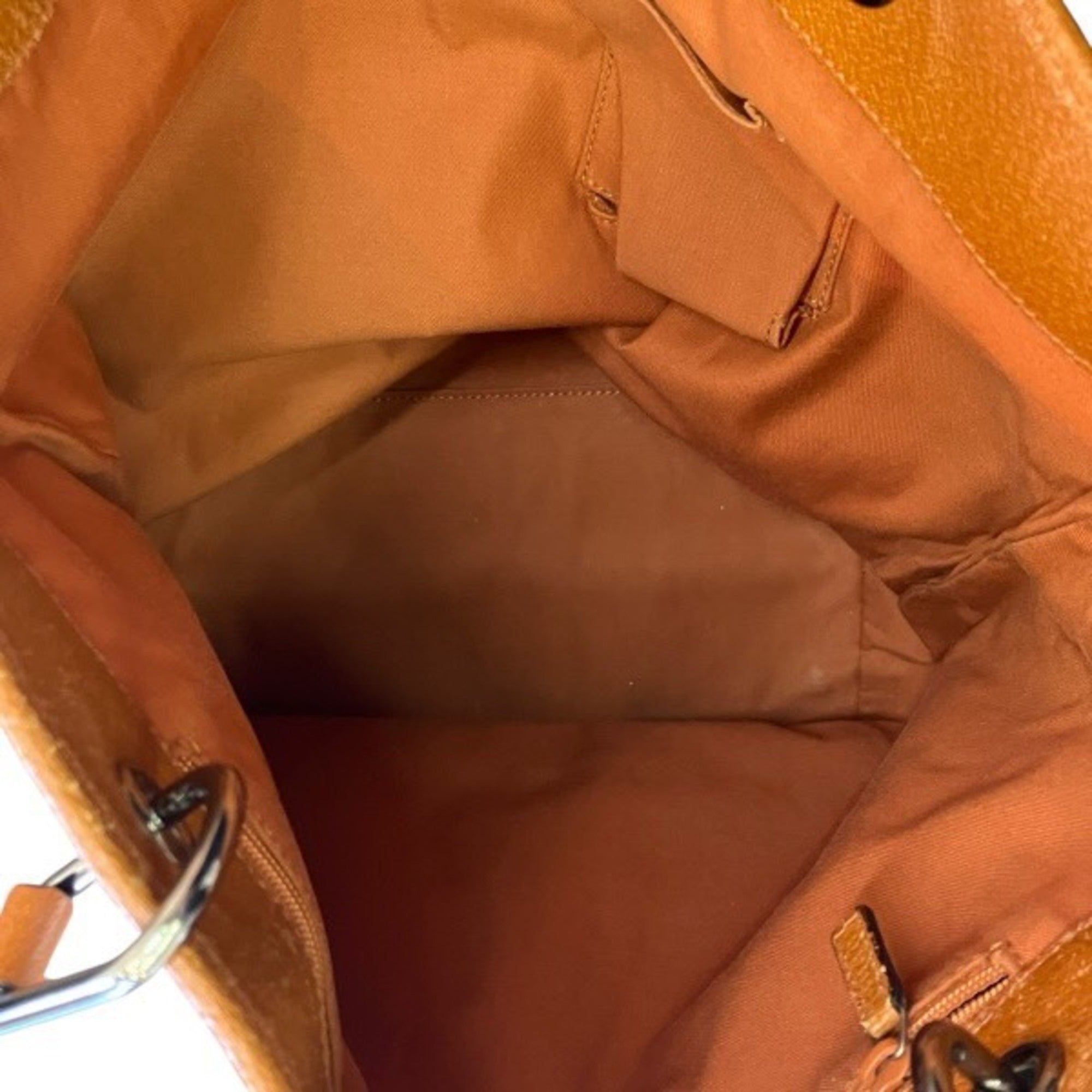 Gucci Beige Orange Gg Canvas Handbag Shoulder Bag Tote Bag (Pre-Owned)