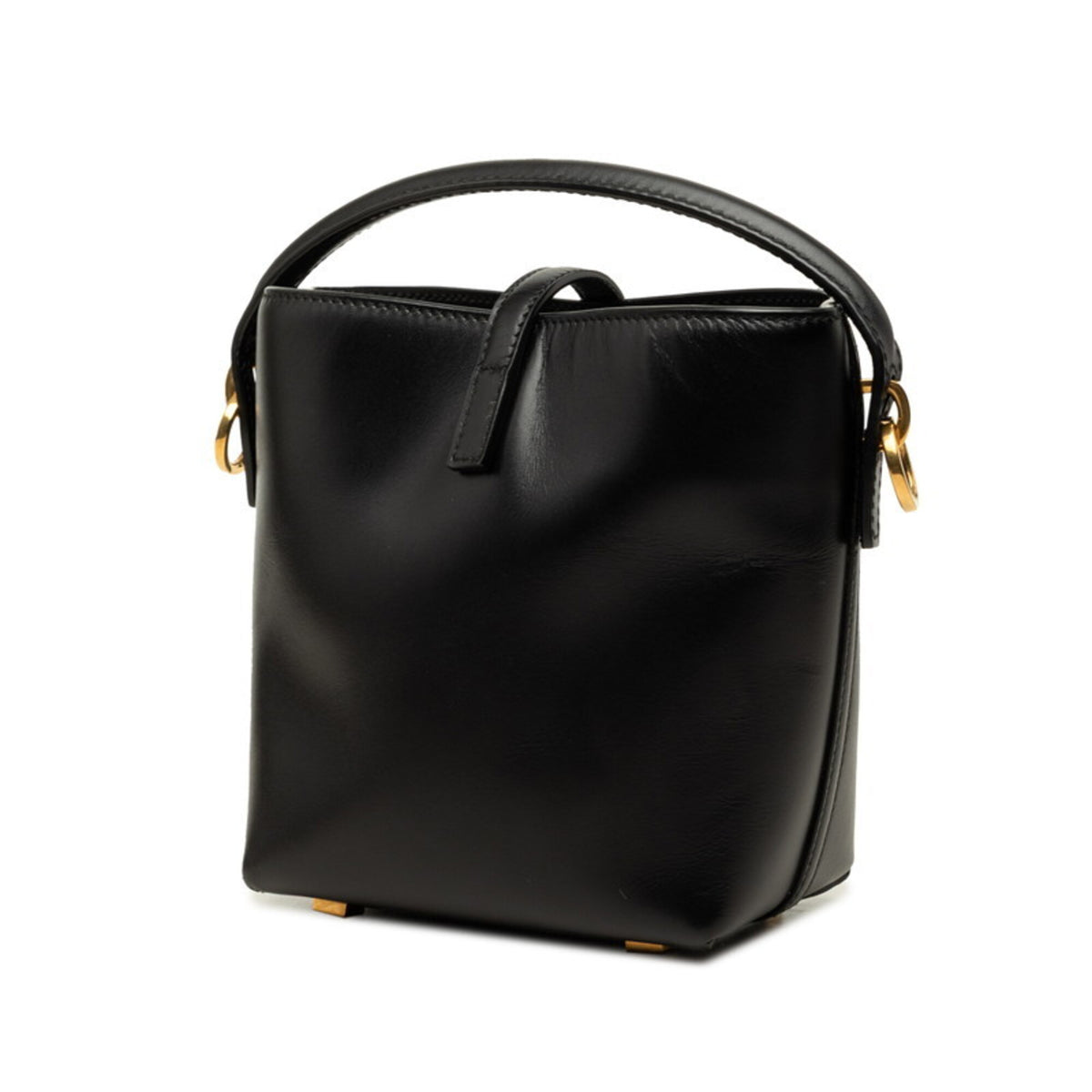 Saint Laurent Black Leather Handbag Shoulder Bag (Pre-Owned)