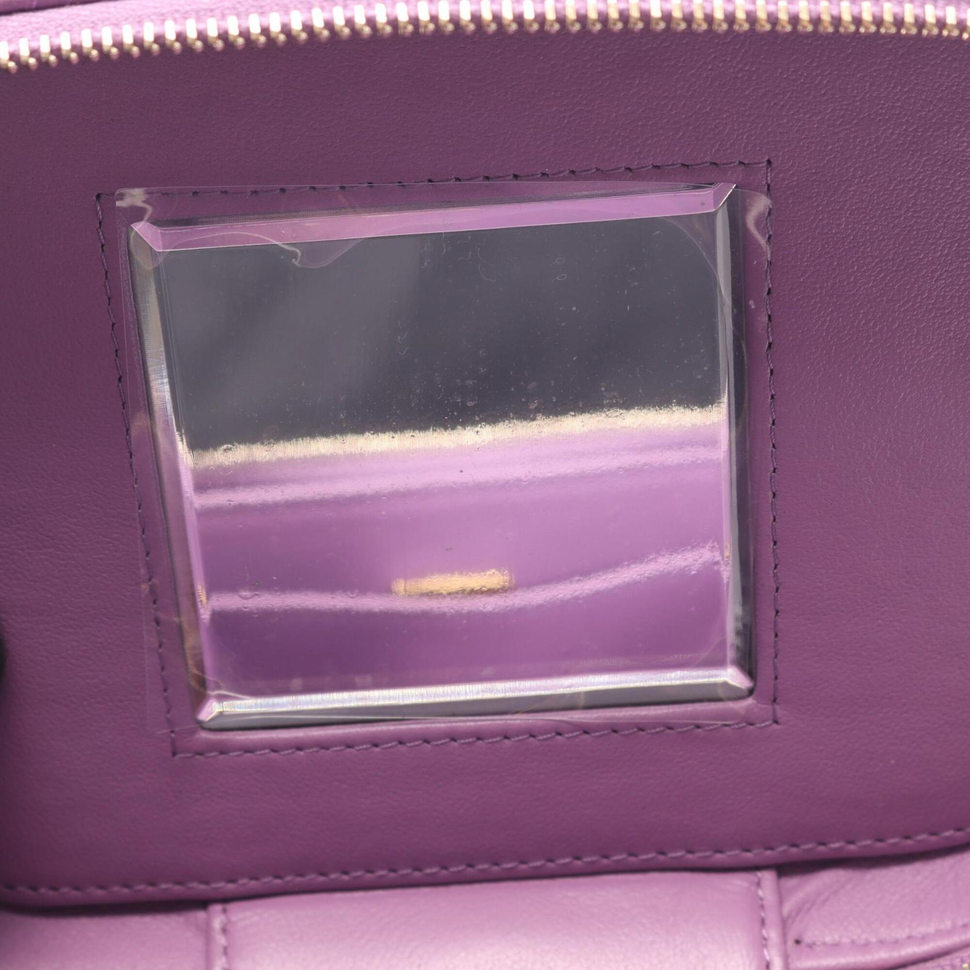 Chanel Purple Grained Calfskin Handbag Vanity Bag (Pre-Owned)