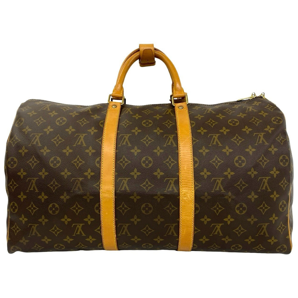 Louis Vuitton Brown Pvc Leather Boston Bag (Pre-Owned)